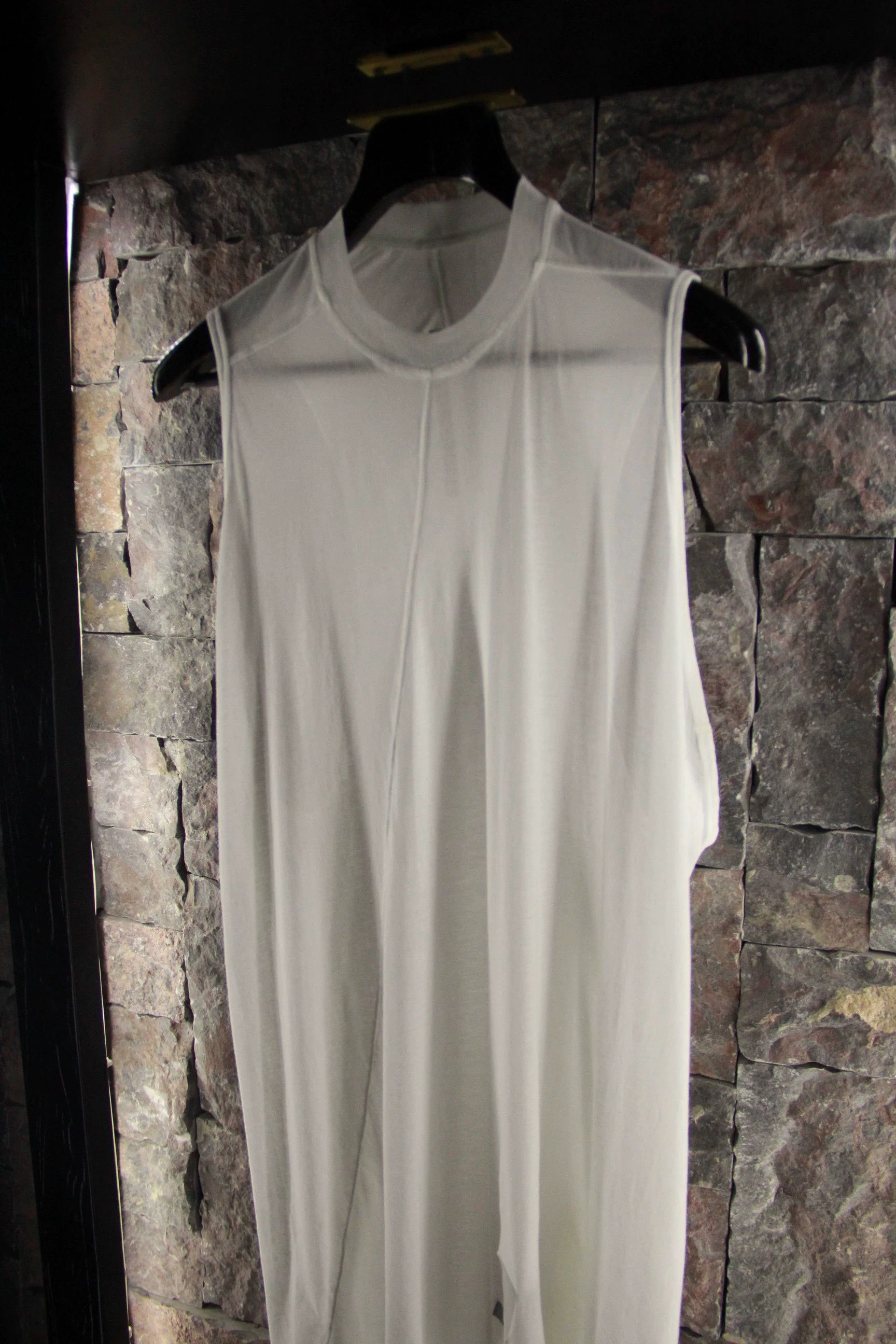 Rick Owens Rick Owens White Tank Top Men m Size US M / EU 48-50 / 2 - 5 Thumbnail