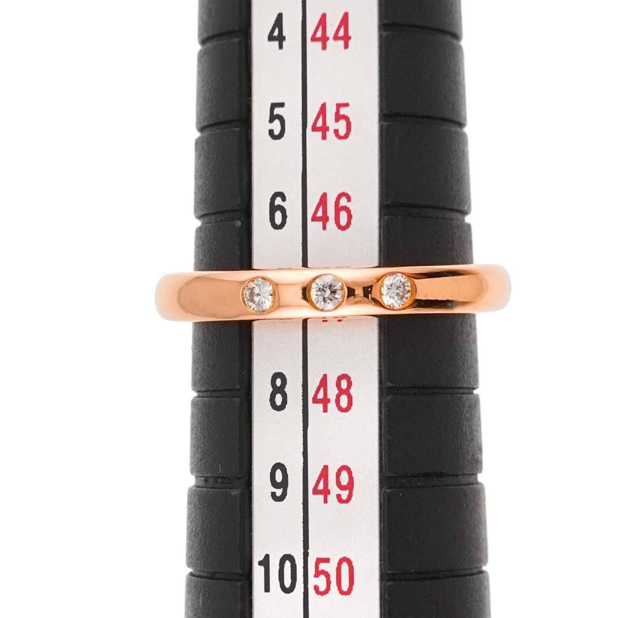 Tiffany & Co. Tiffany & Co. Stacking Band Ring with 3 Diamonds, 18K Pink Gold (750) Size ONE SIZE - 5 Thumbnail
