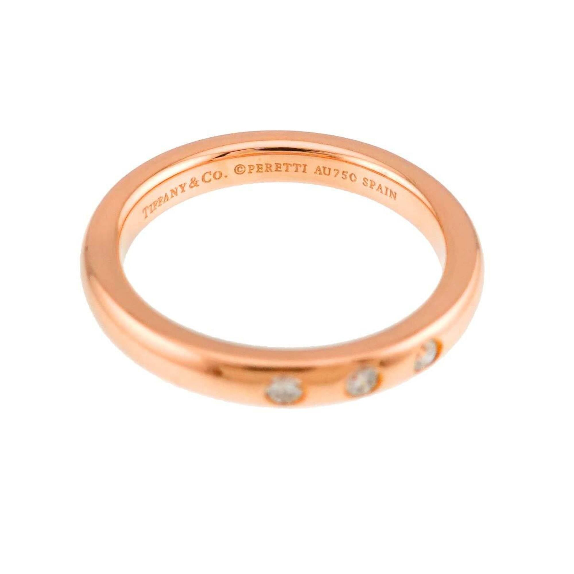 Tiffany & Co. Tiffany & Co. Stacking Band Ring with 3 Diamonds, 18K Pink Gold (750) Size ONE SIZE - 3 Thumbnail