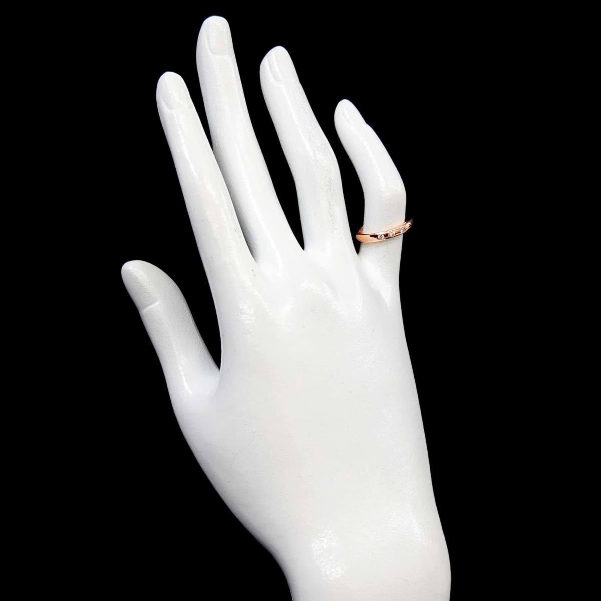 Tiffany & Co. Tiffany & Co. Stacking Band Ring with 3 Diamonds, 18K Pink Gold (750) Size ONE SIZE - 6 Thumbnail