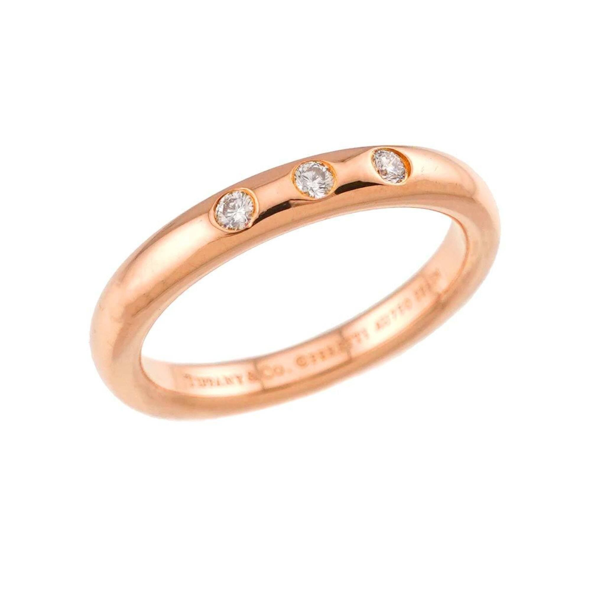 Tiffany & Co. Tiffany & Co. Stacking Band Ring with 3 Diamonds, 18K Pink Gold (750) Size ONE SIZE - 4 Thumbnail