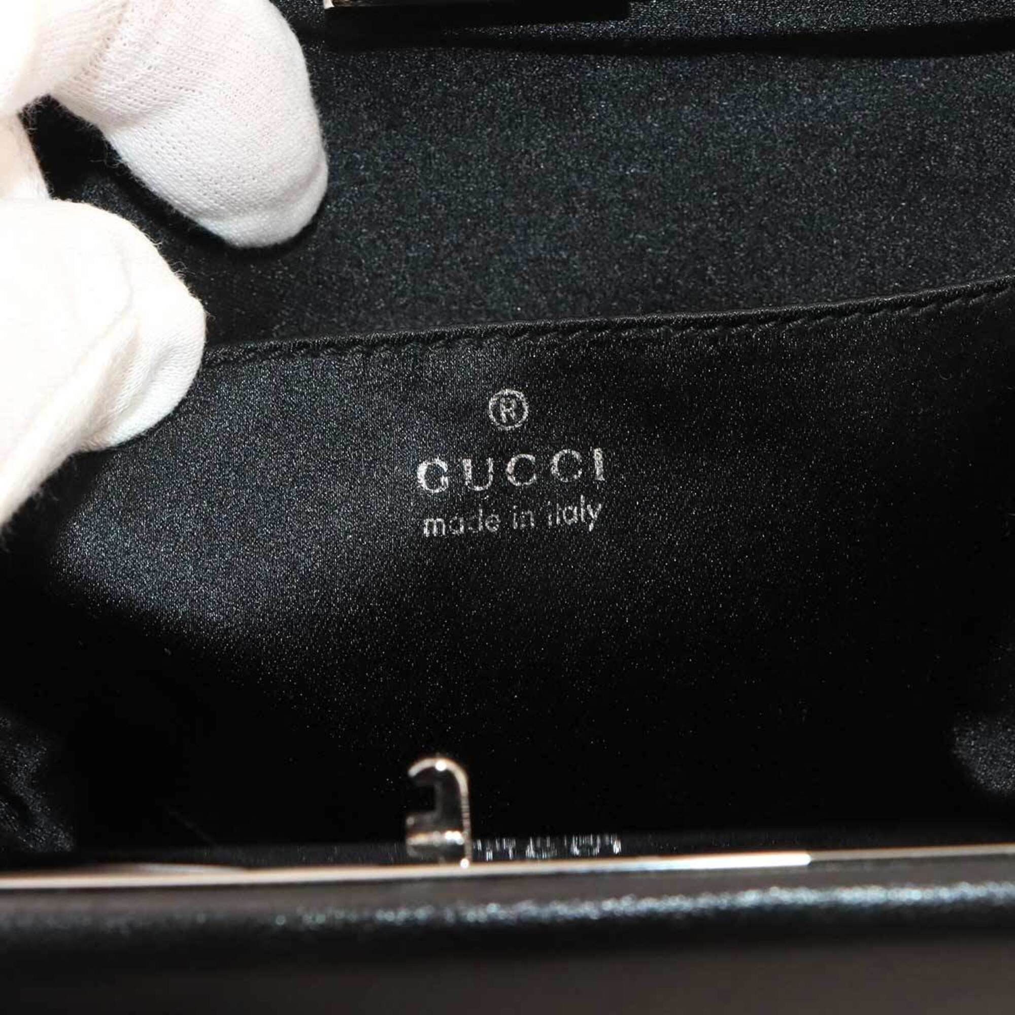 Gucci Gucci Handbag Leather Black 005 0780 Silver Hardware Shoulder Bag Size ONE SIZE - 8 Thumbnail