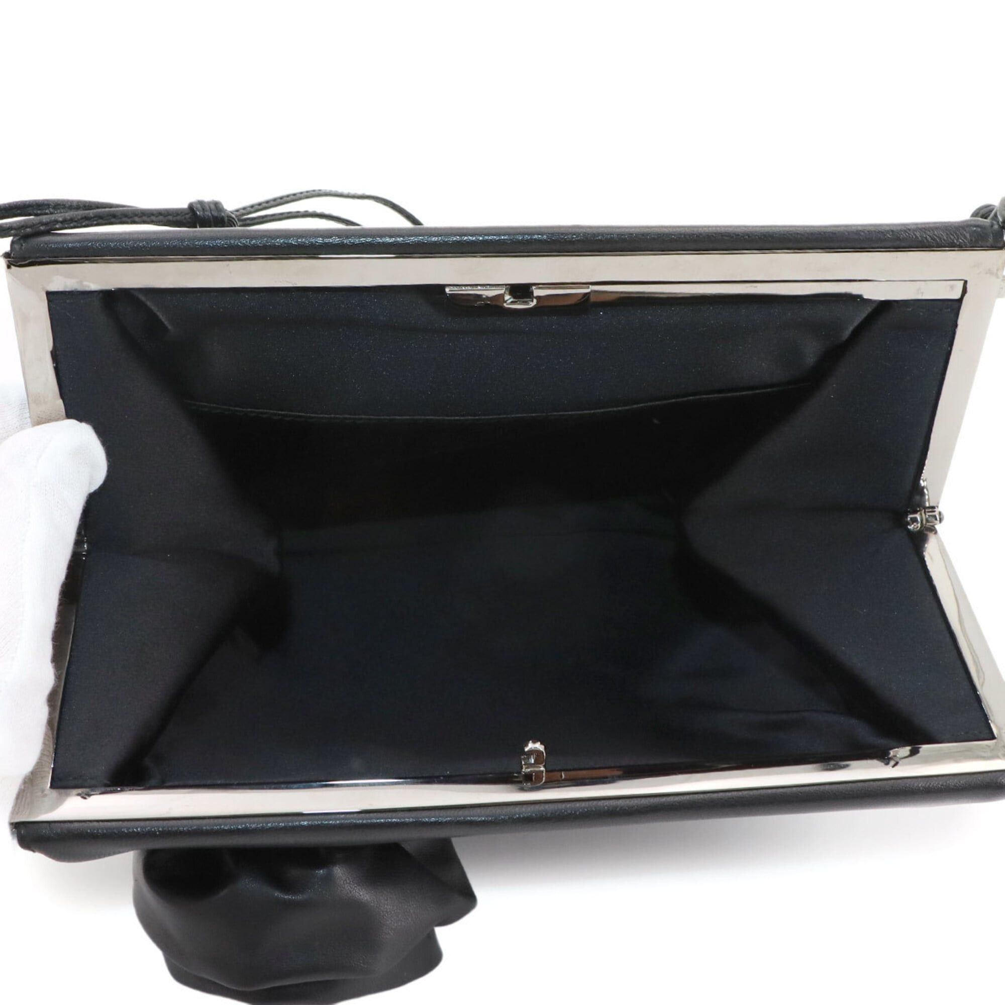 Gucci Gucci Handbag Leather Black 005 0780 Silver Hardware Shoulder Bag Size ONE SIZE - 7 Thumbnail