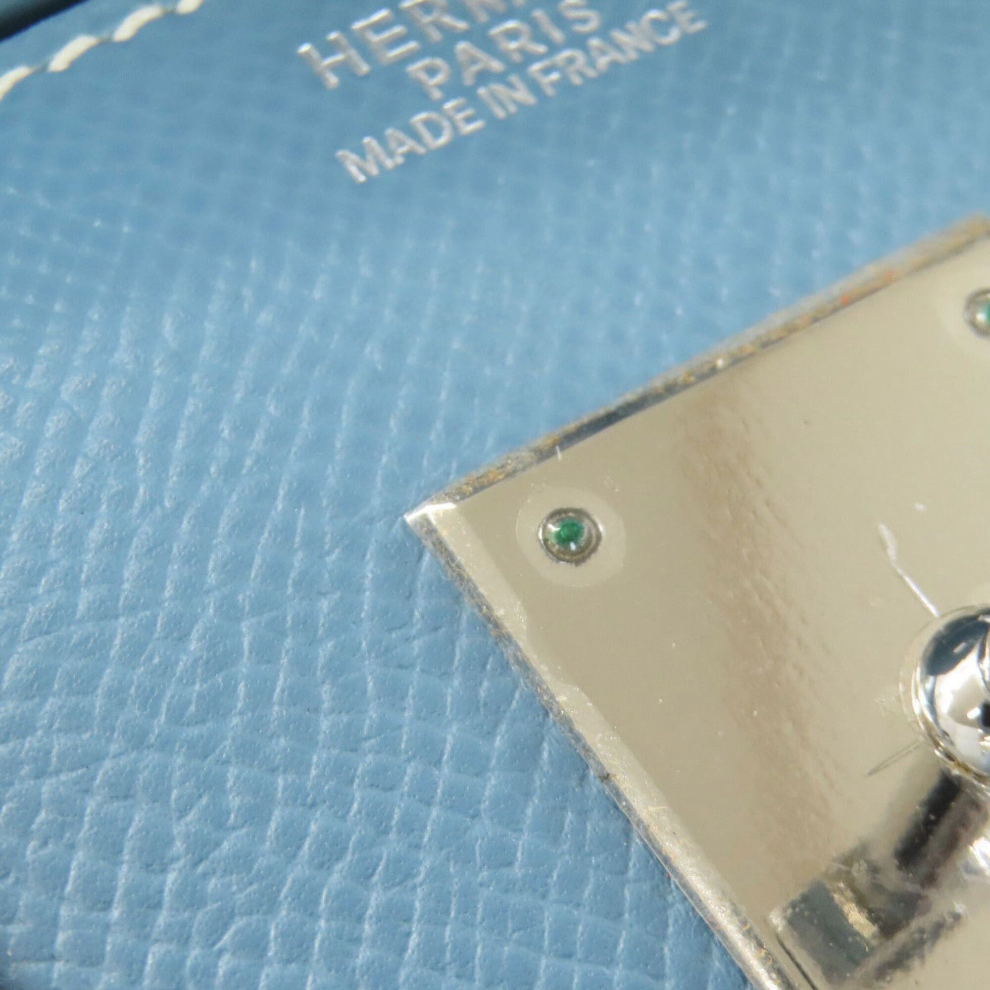 Hermes Hermes Birkin 30 Blue Jean Silver Hardware Handbag Epsom Leather Women's HERMES Size ONE SIZE - 20 Thumbnail