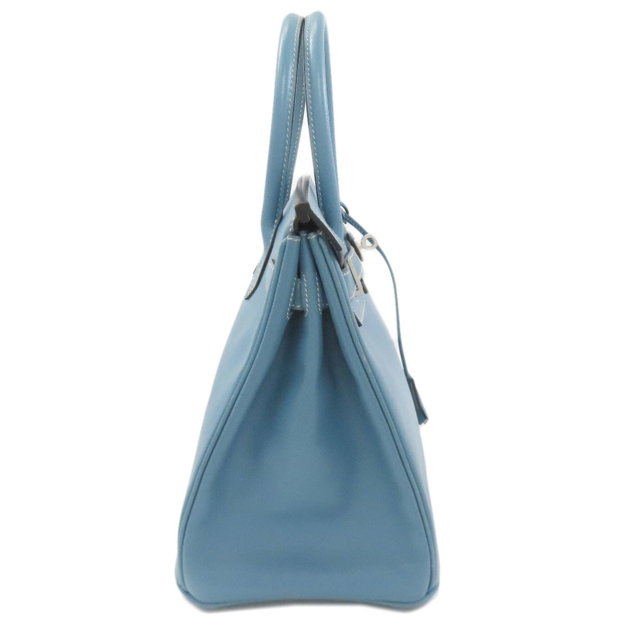Hermes Hermes Birkin 30 Blue Jean Silver Hardware Handbag Epsom Leather Women's HERMES Size ONE SIZE - 3 Thumbnail