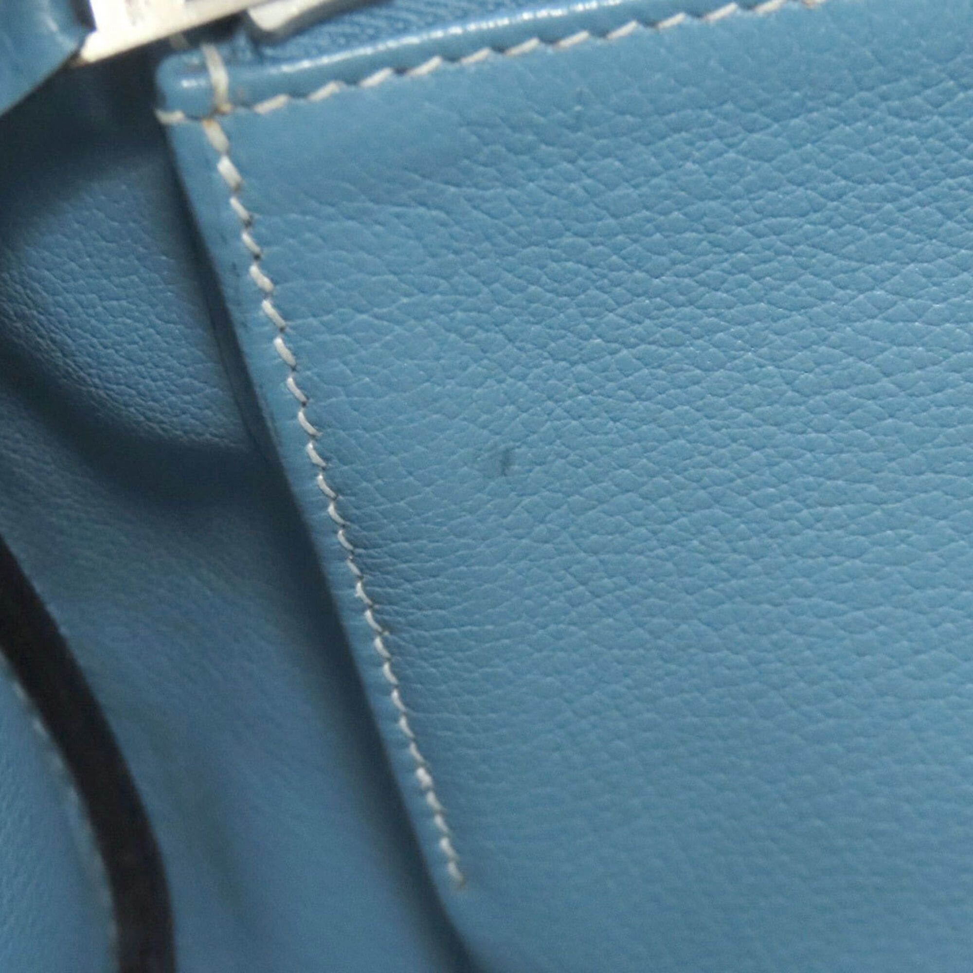 Hermes Hermes Birkin 30 Blue Jean Silver Hardware Handbag Epsom Leather Women's HERMES Size ONE SIZE - 12 Thumbnail