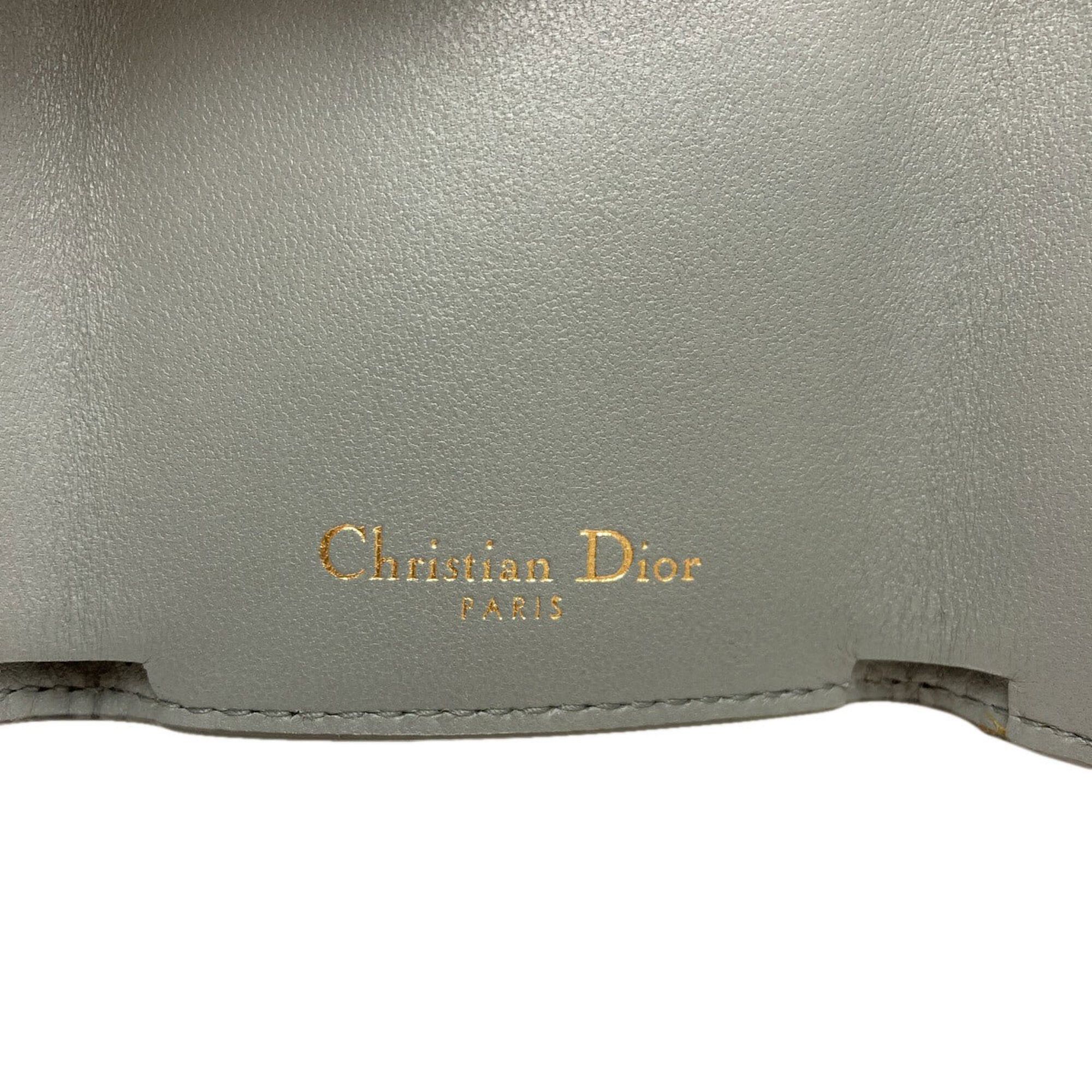 Dior Christian Dior Saddle Lotus Bi-fold Wallet (with coin purse) Leather Women's CHRISTIAN DIOR Size ONE SIZE - 7 Thumbnail