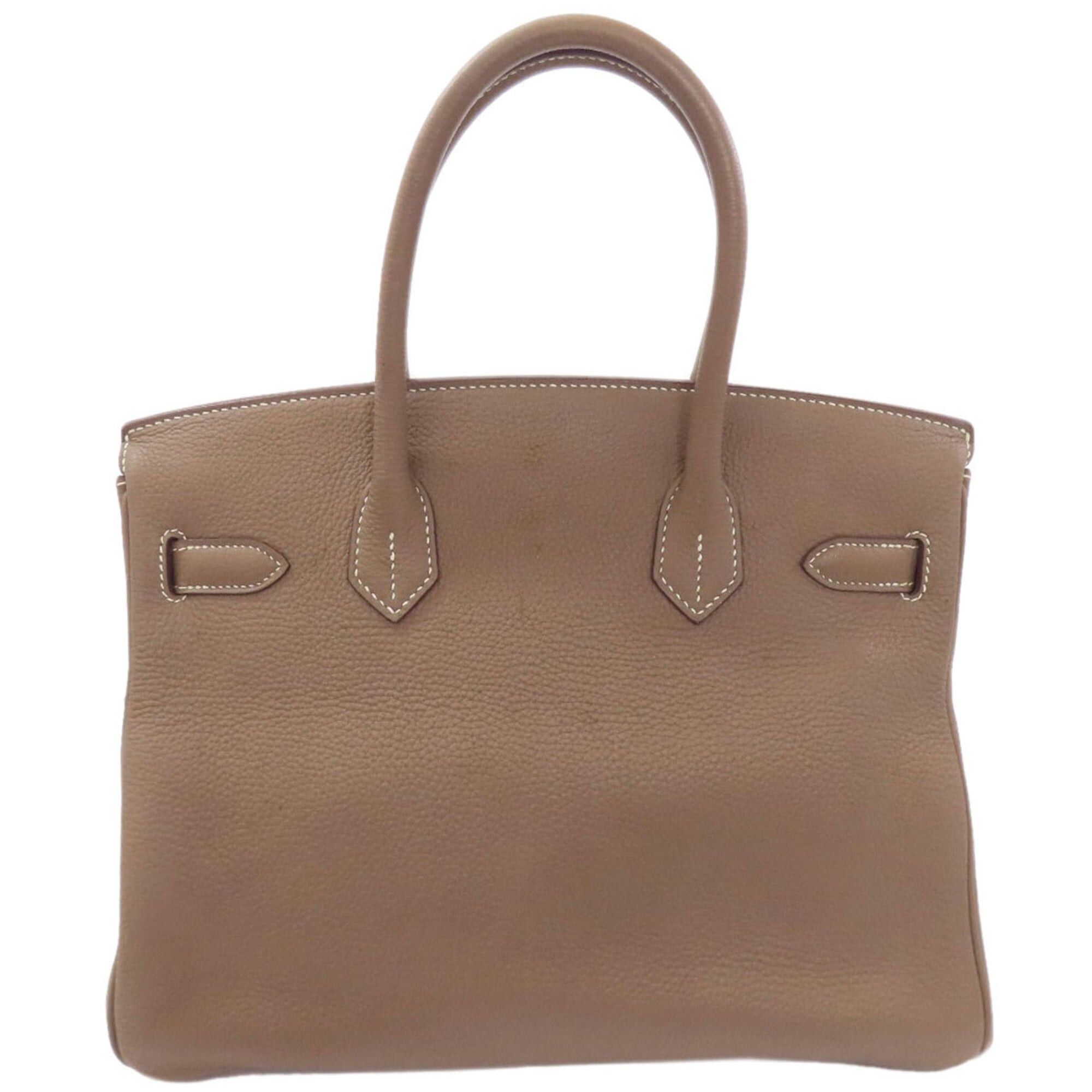 Hermes Hermes Birkin 30 Etoupe Silver Hardware Handbag Taurillon Leather Women's HERMES Size ONE SIZE - 2 Thumbnail