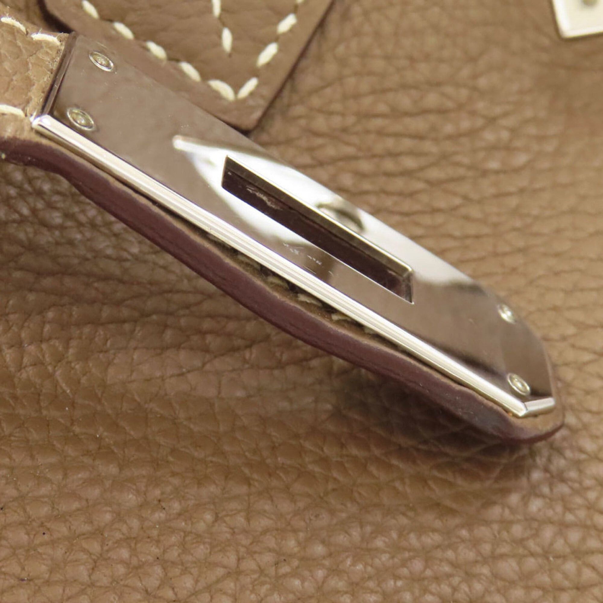 Hermes Hermes Birkin 30 Etoupe Silver Hardware Handbag Taurillon Leather Women's HERMES Size ONE SIZE - 16 Thumbnail