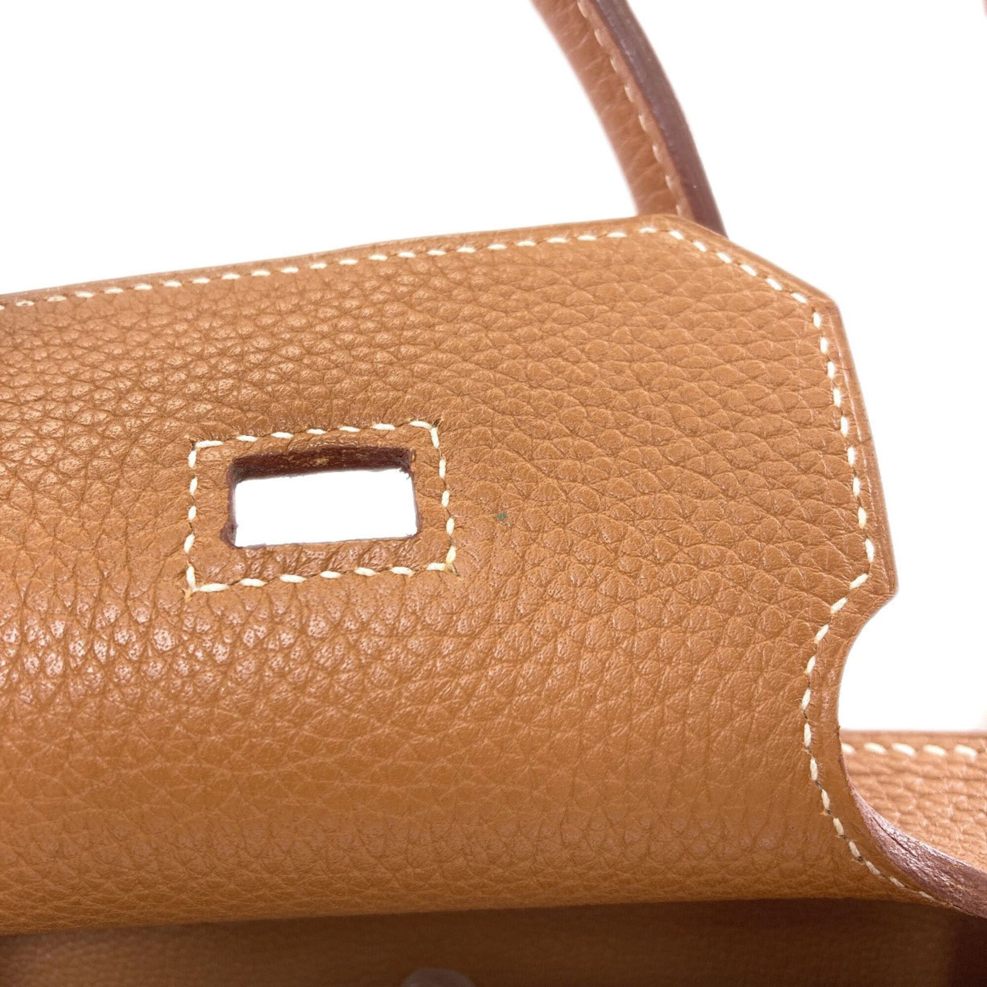 Hermes Hermes Birkin 35 Gold with Silver Hardware Handbag, Taurillon Leather, Women's HERMES Size ONE SIZE - 17 Thumbnail