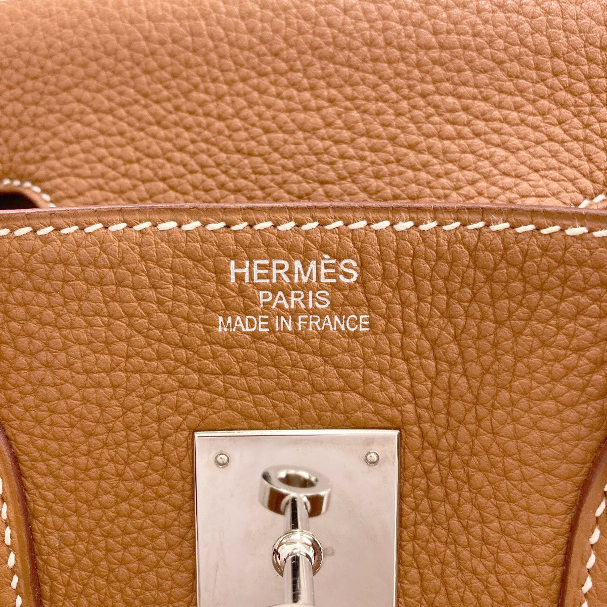 Hermes Hermes Birkin 35 Gold with Silver Hardware Handbag, Taurillon Leather, Women's HERMES Size ONE SIZE - 6 Thumbnail