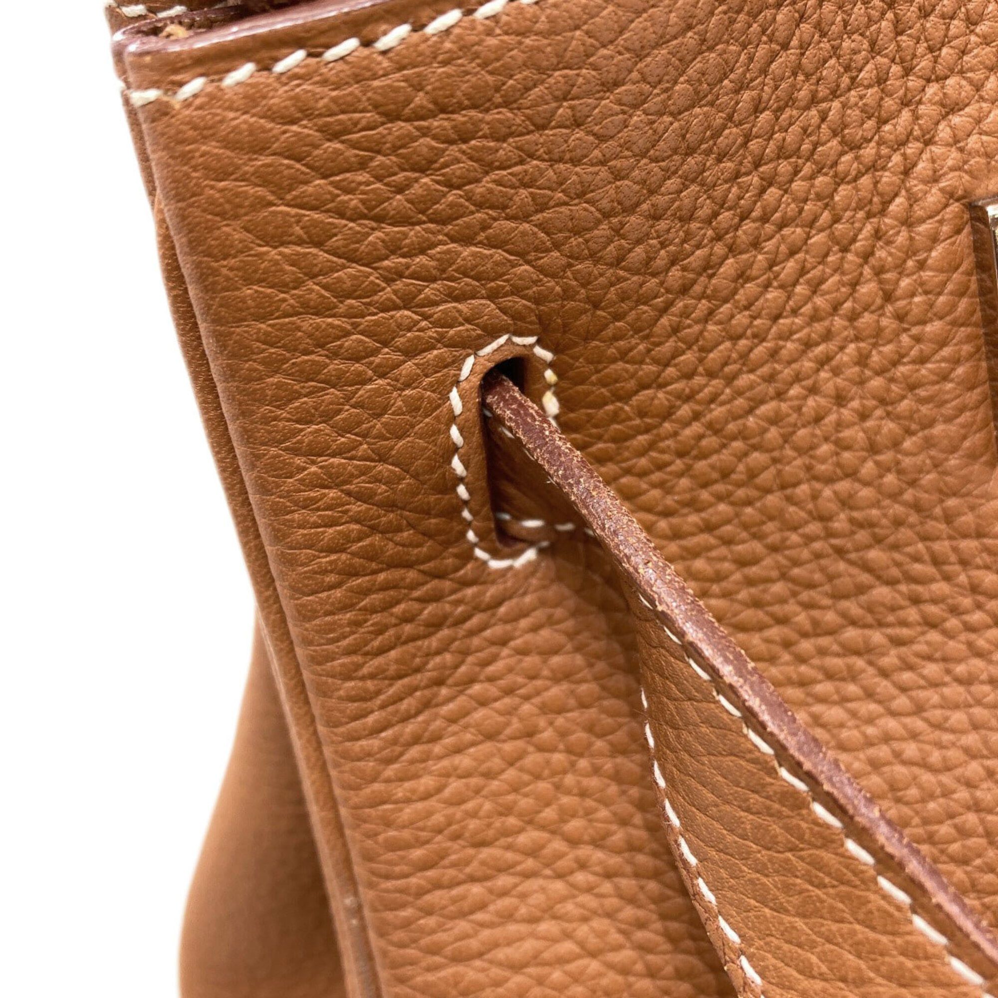 Hermes Hermes Birkin 35 Gold with Silver Hardware Handbag, Taurillon Leather, Women's HERMES Size ONE SIZE - 19 Thumbnail