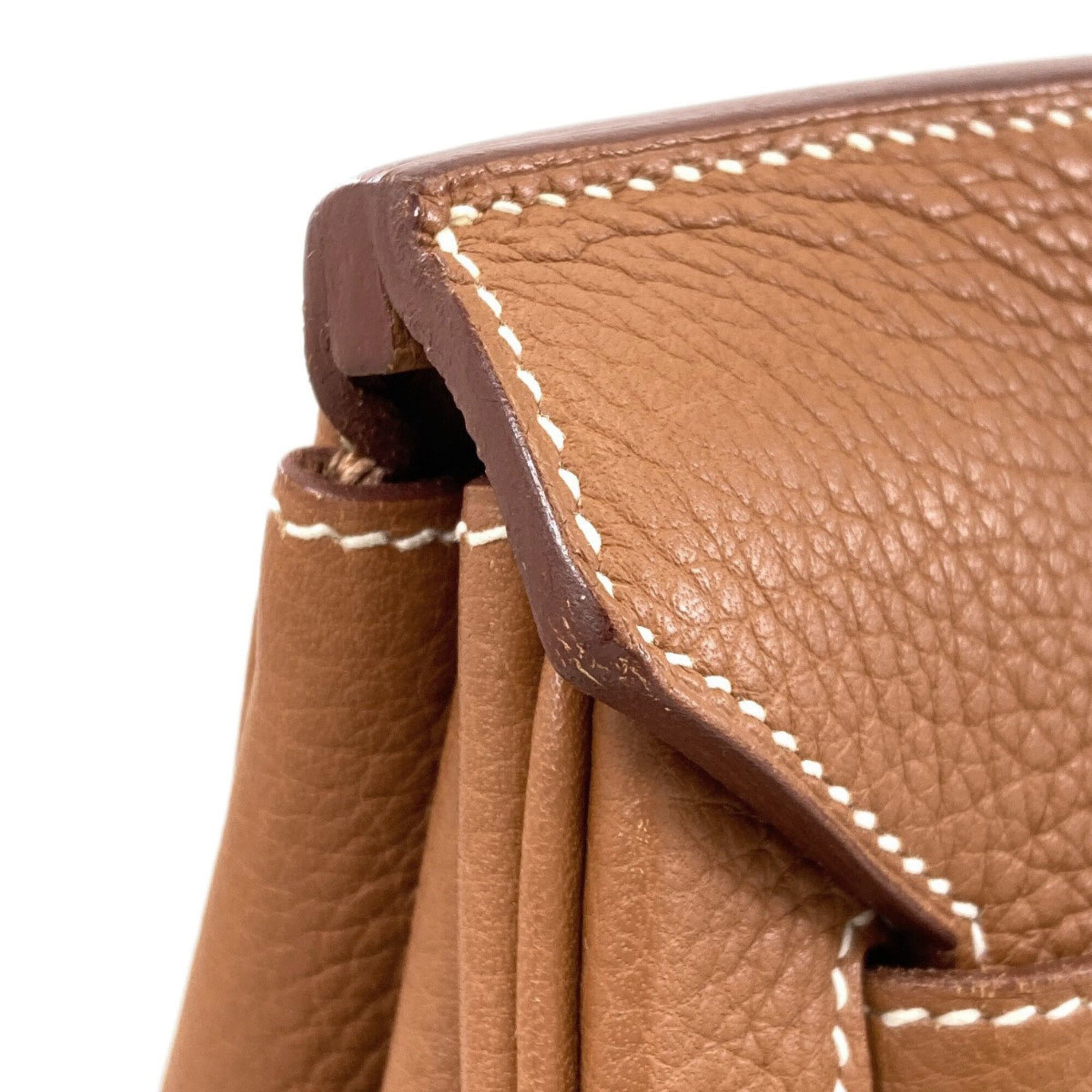 Hermes Hermes Birkin 35 Gold with Silver Hardware Handbag, Taurillon Leather, Women's HERMES Size ONE SIZE - 22 Thumbnail
