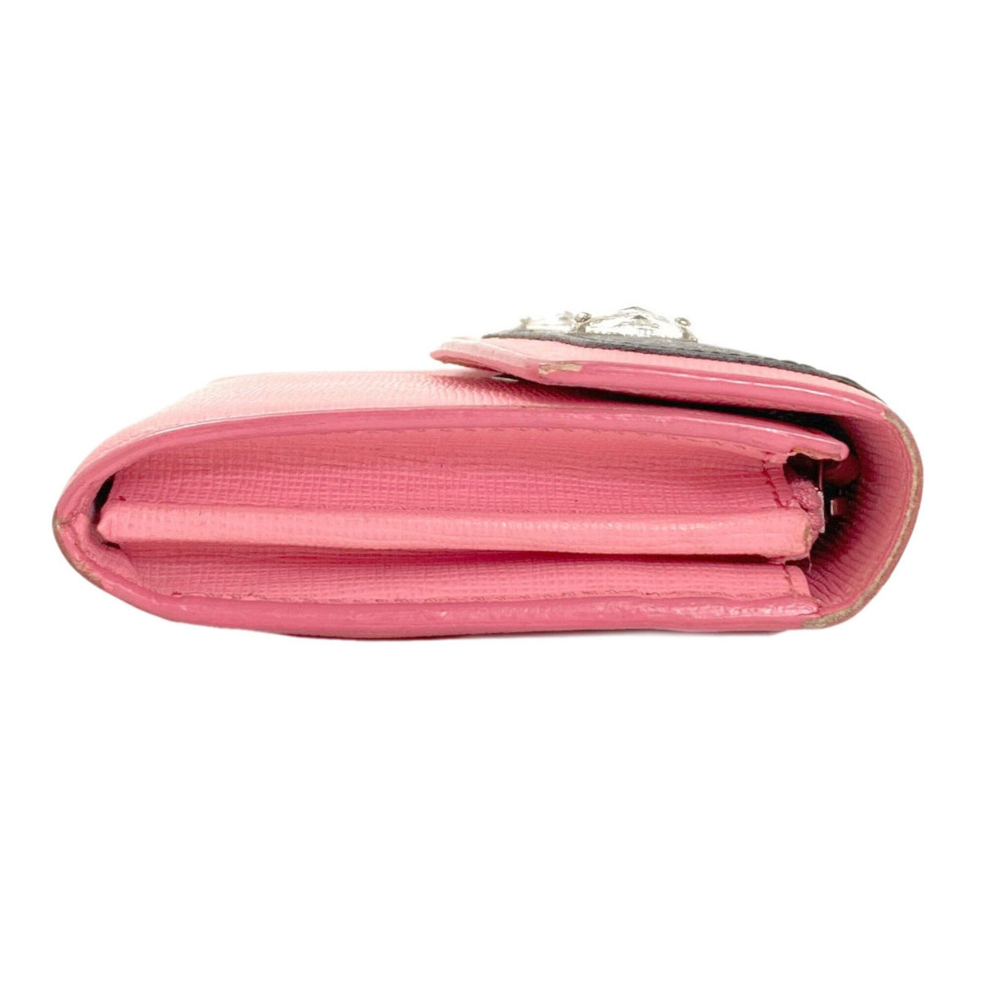 Fendi Fendi Bugs Monster Long Wallet (with coin purse) Leather Women's FENDI Size ONE SIZE - 3 Thumbnail