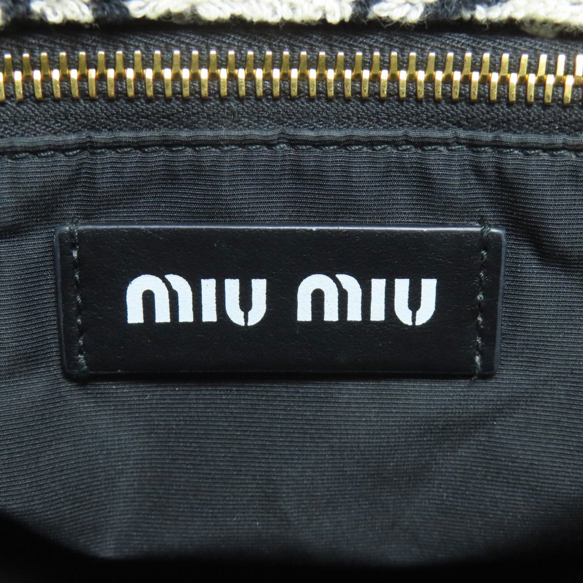 Miu Miu Miu Miu Miu 2-Way Handbag, Terry Cloth, Women's MIUMIU Size ONE SIZE - 6 Thumbnail