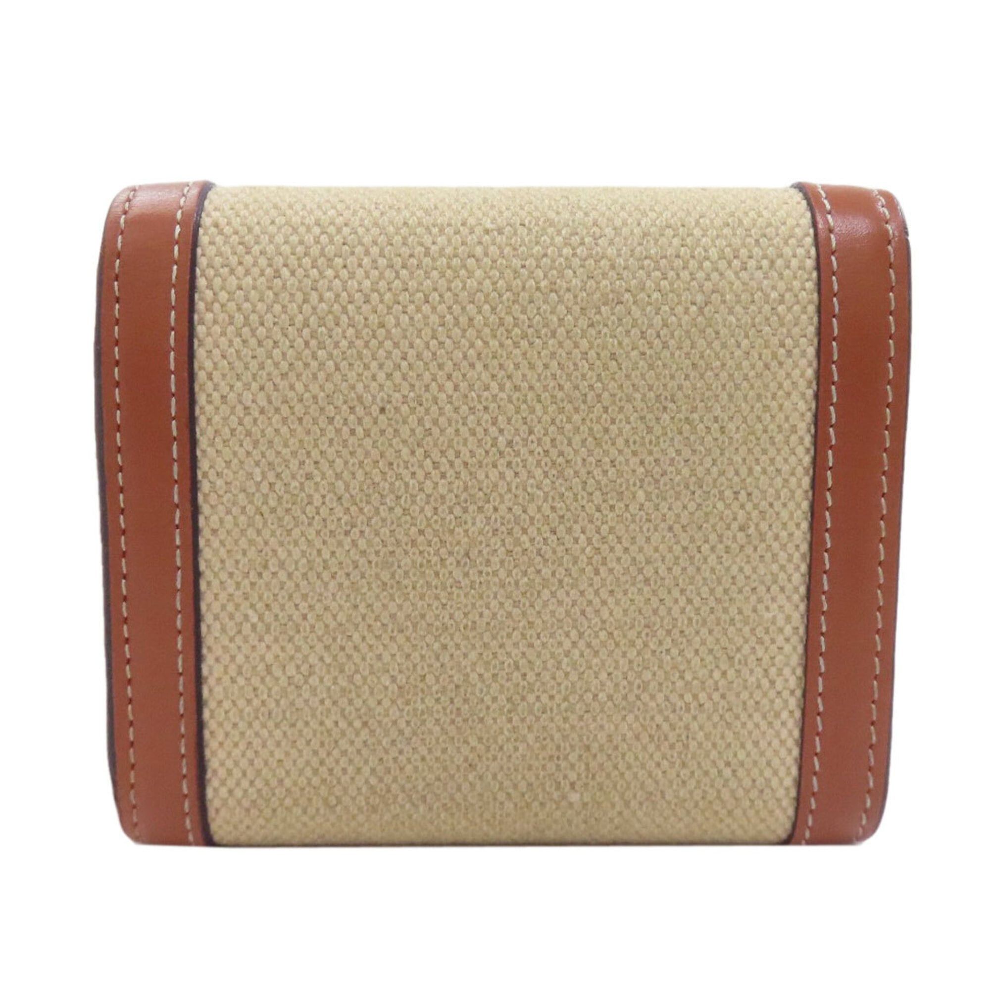 Celine Celine Small Flap Wallet Triomphe Bi-fold (with coin purse) Canvas/Leather Women's CELINE Size ONE SIZE - 2 Thumbnail