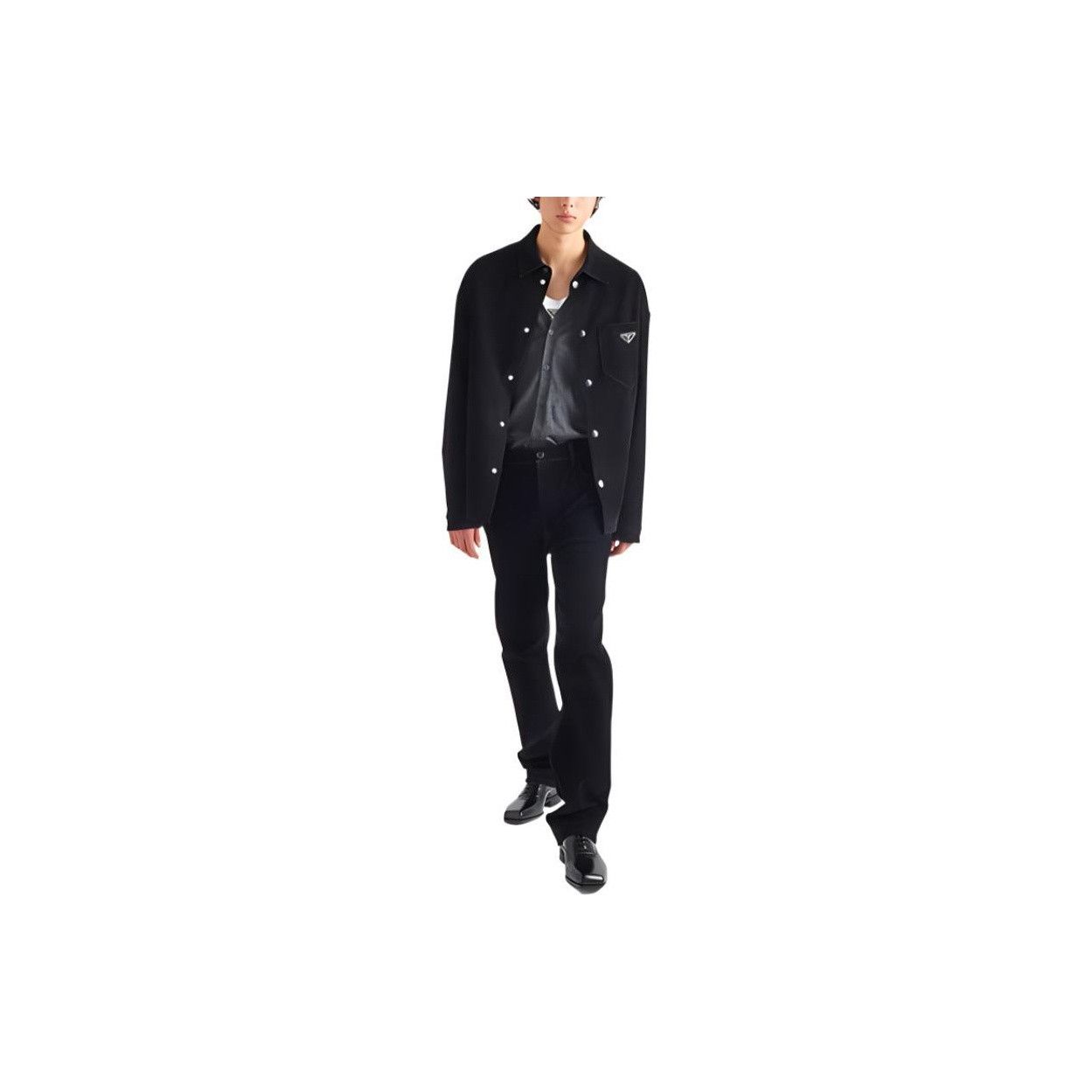 Prada Prada Black Logo Plaque Shirt Size L Size US L / EU 52-54 / 3 - 5 Thumbnail