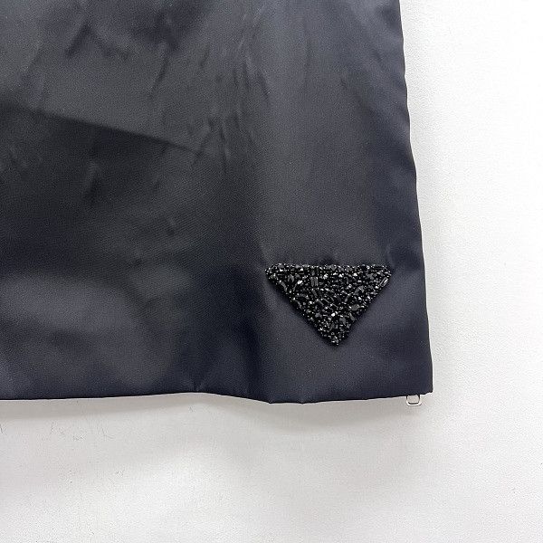 Prada Prada Beaded Logo Re-Nylon Mini Skirt Size 38 Size 26" / US 2 / IT 38 - 8 Thumbnail