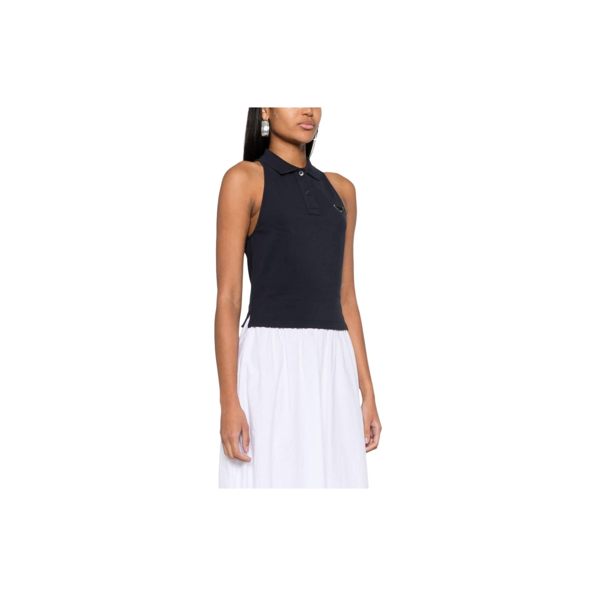 Prada Prada Logo Plaque Sleeveless Polo Top IT 42 Size M / US 6-8 / IT 42-44 - 13 Thumbnail
