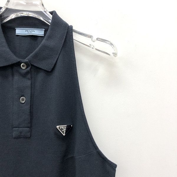 Prada Prada Logo Plaque Sleeveless Polo Top IT 42 Size M / US 6-8 / IT 42-44 - 5 Thumbnail