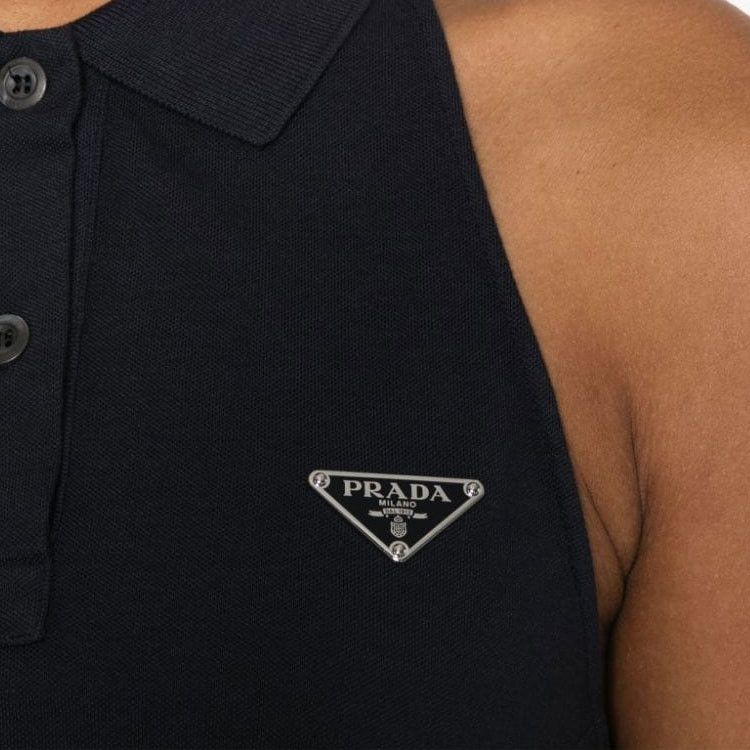 Prada Prada Logo Plaque Sleeveless Polo Top IT 42 Size M / US 6-8 / IT 42-44 - 15 Thumbnail