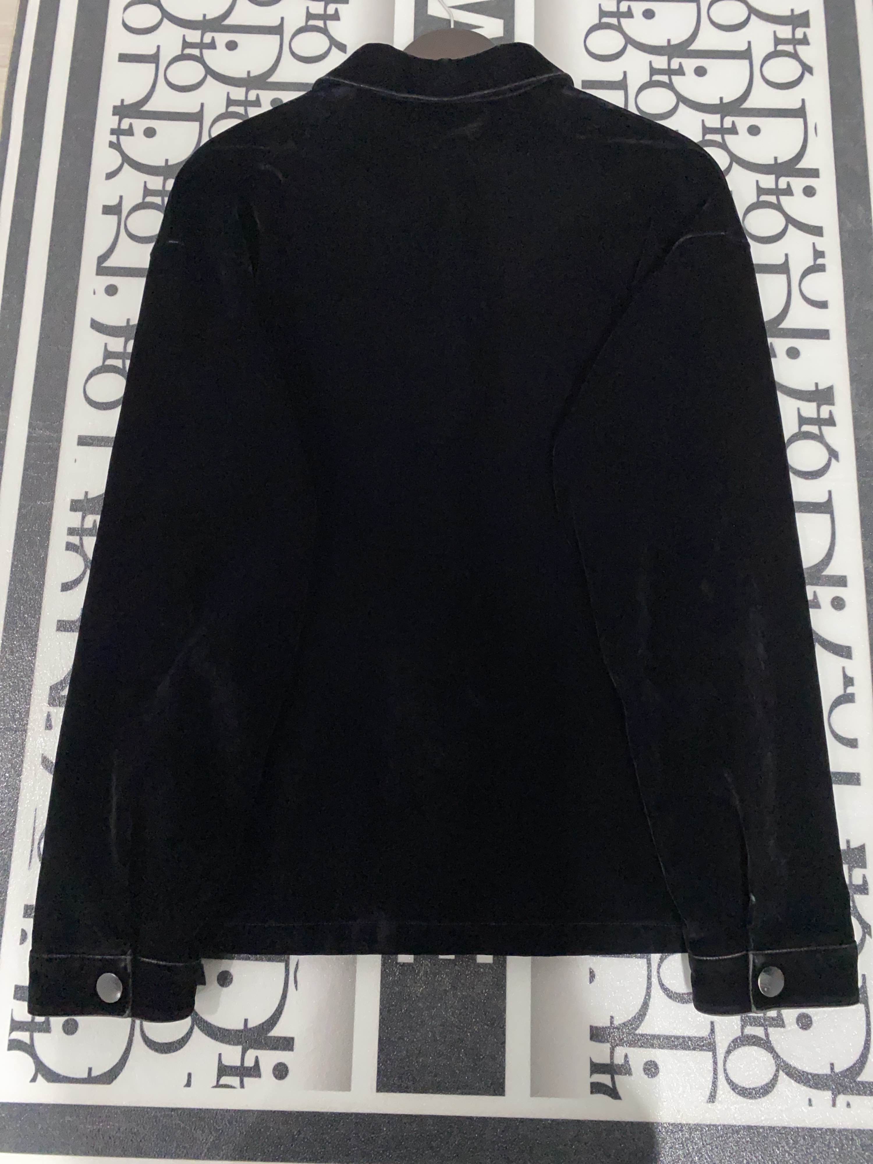 Prada Prada Velvet Logo Plaque Shirt Size M Size US M / EU 48-50 / 2 - 2 Thumbnail