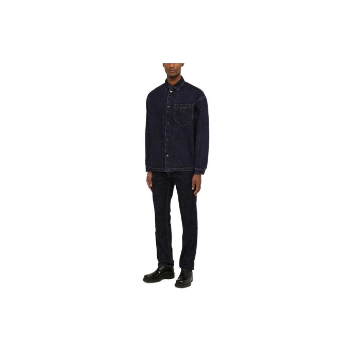 Prada Prada Triangle Logo Button Up Shirt Size M Size US M / EU 48-50 / 2 - 5 Thumbnail