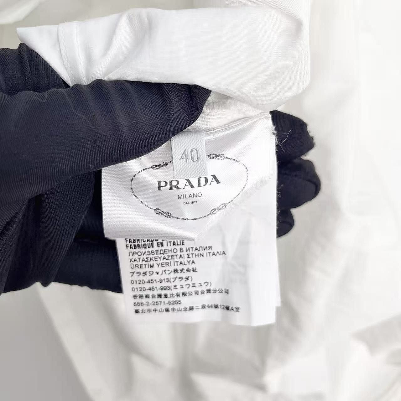 Prada Prada Lace-Up Front Cotton Shirt White Size 40 Size S / US 4 / IT 40 - 4 Thumbnail