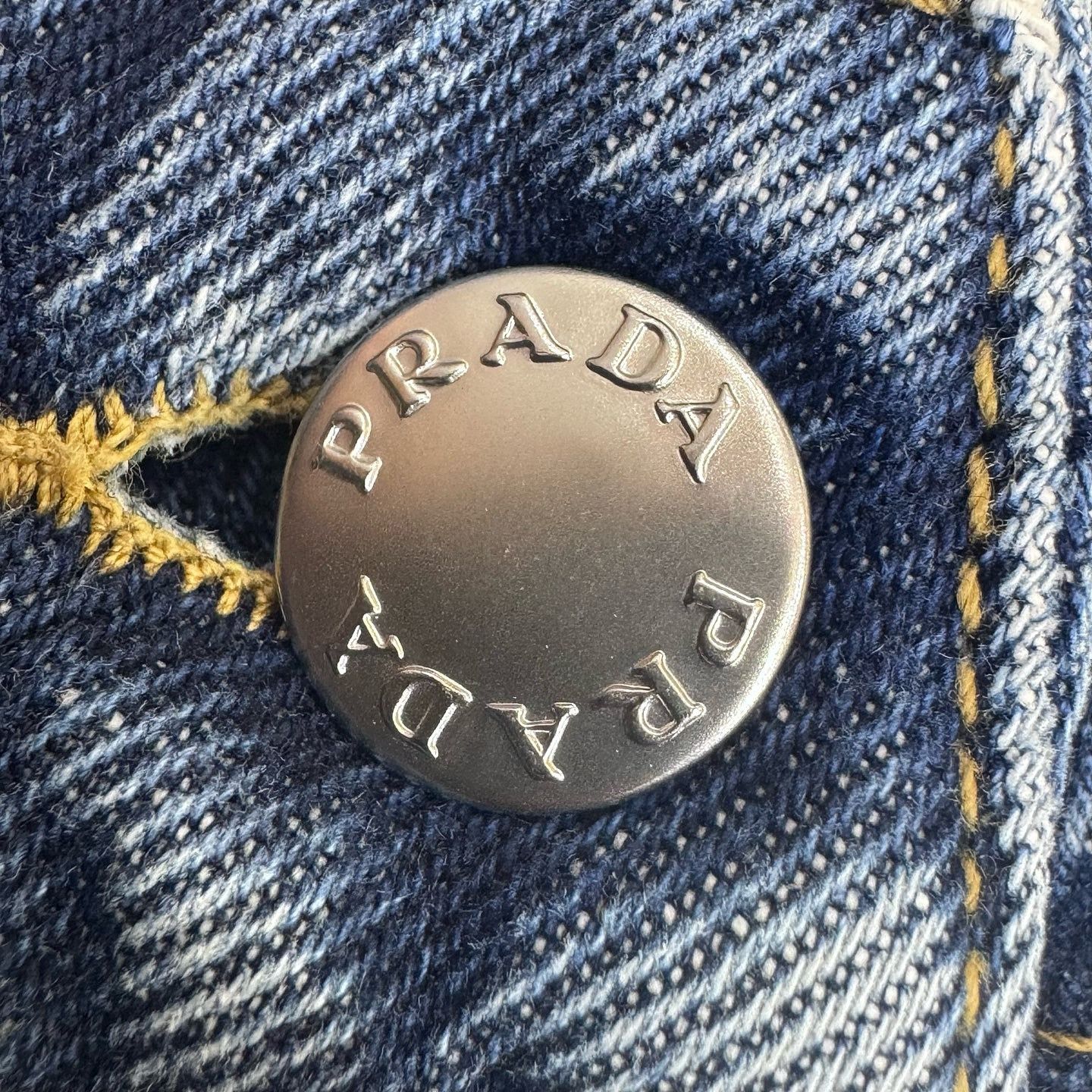 Prada Prada 2021 Logo Denim Mini Skirt Size 38 Size 26" / US 2 / IT 38 - 9 Thumbnail