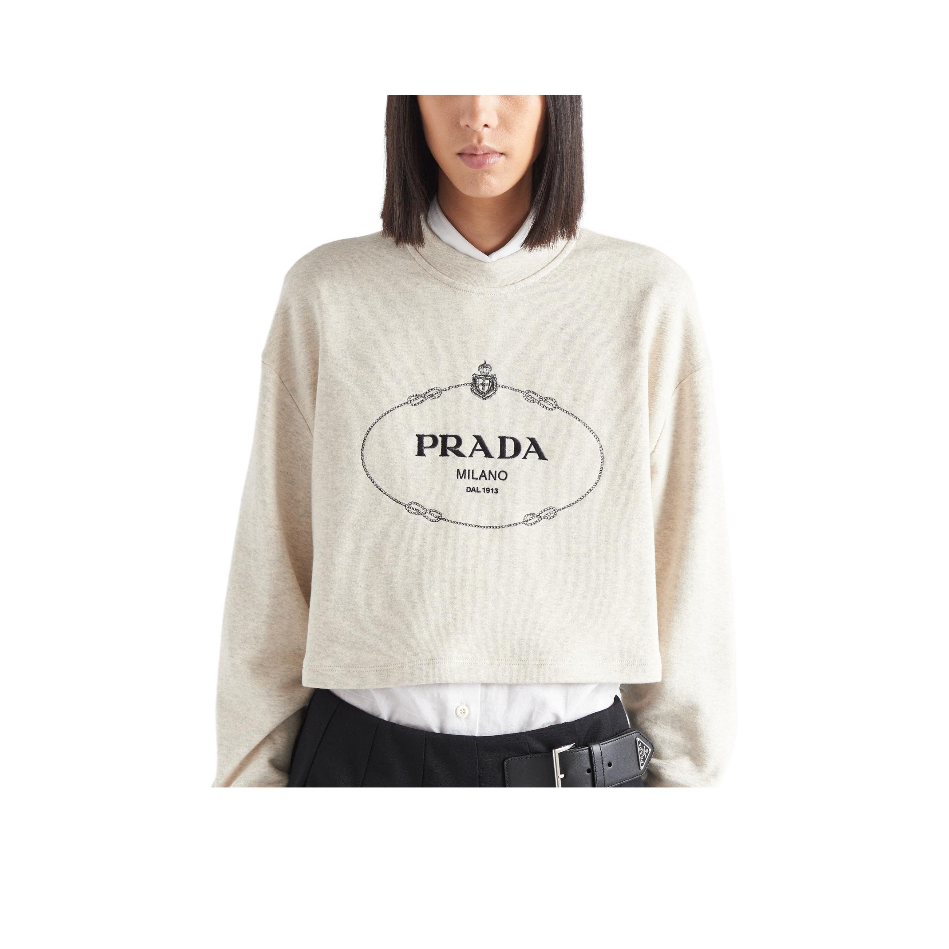 Prada Prada Logo Graphic Sweatshirt Beige Size XS Size XS / US 0-2 / IT 36-38 - 8 Thumbnail