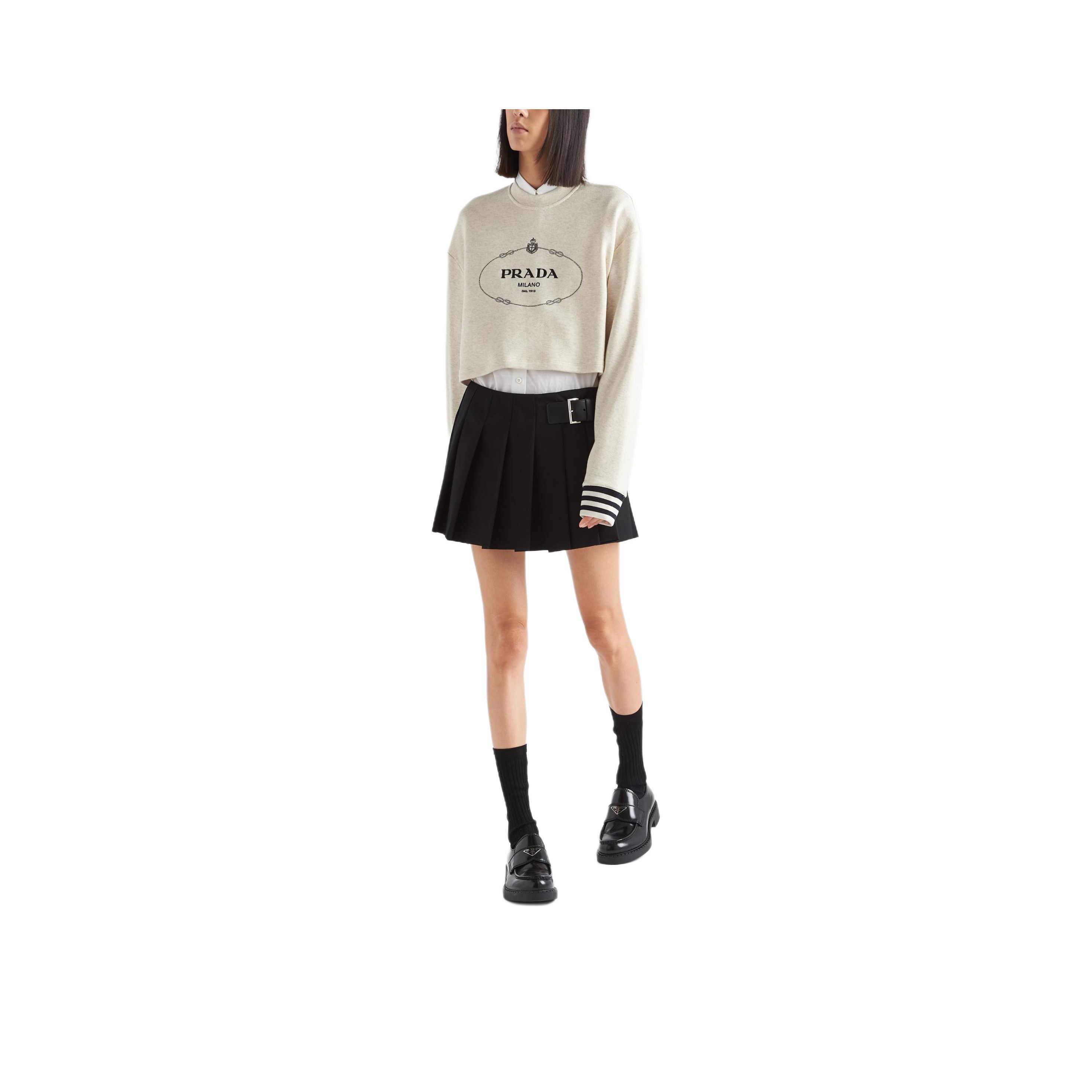 Prada Prada Logo Graphic Sweatshirt Beige Size XS Size XS / US 0-2 / IT 36-38 - 10 Thumbnail