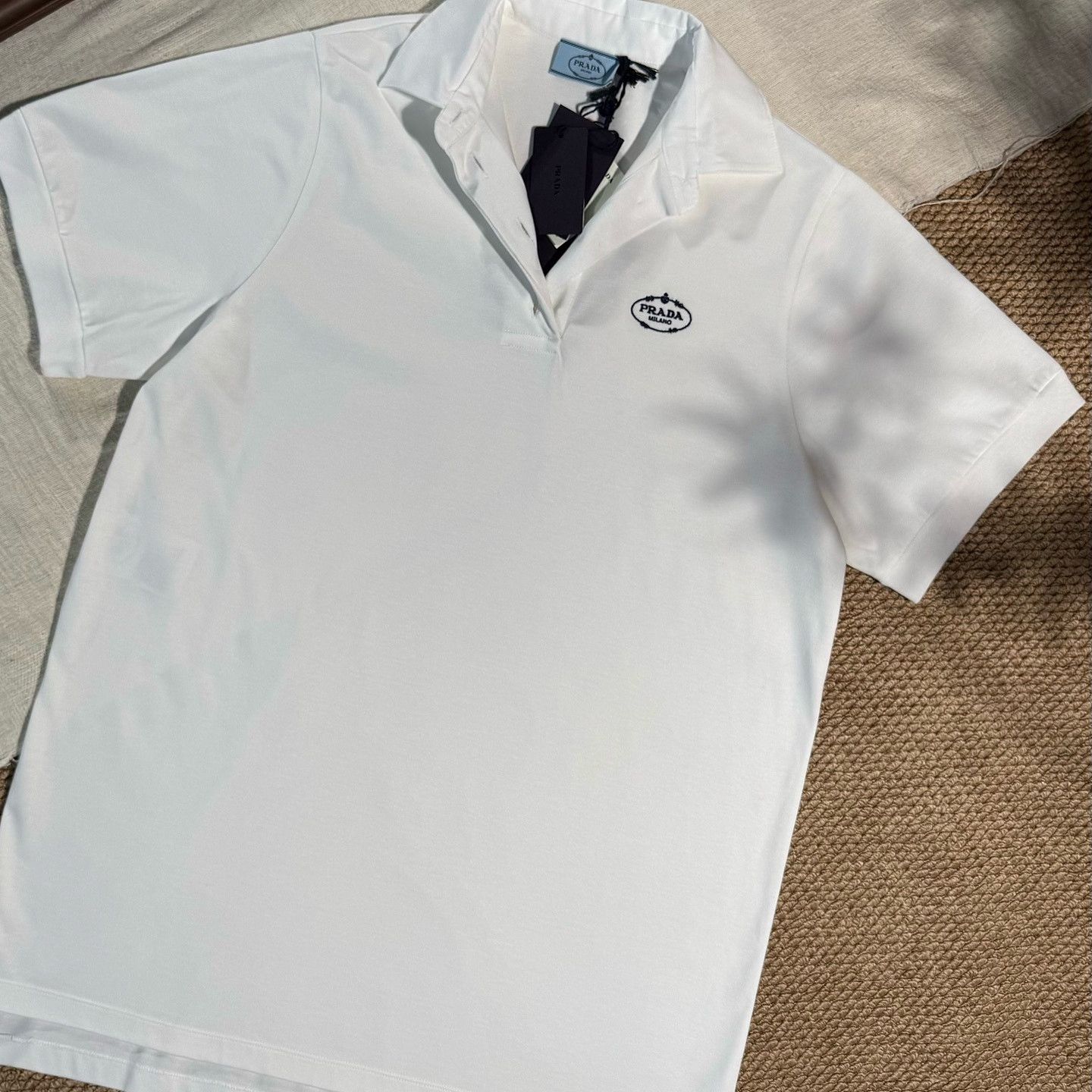 Prada Prada Logo Embroidered Polo Shirt Size XS Size US XS / EU 42 / 0 - 5 Thumbnail