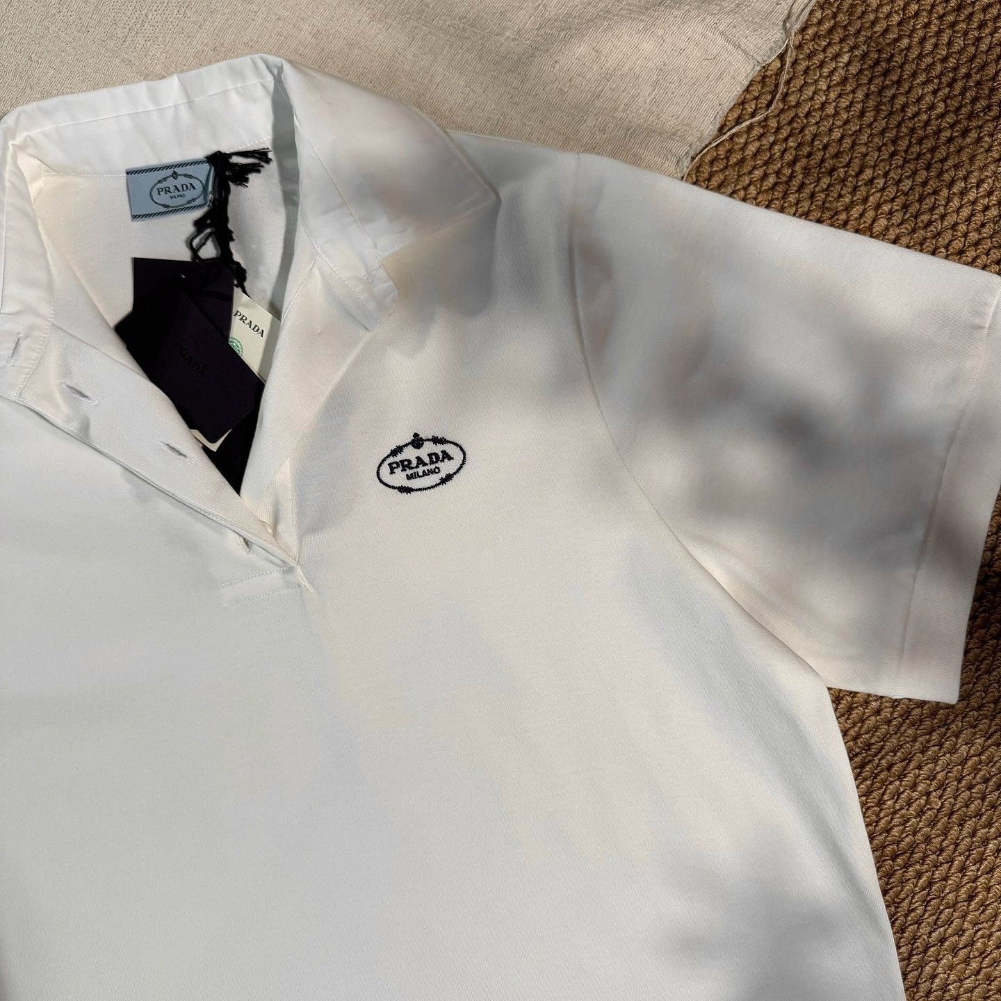 Prada Prada Logo Embroidered Polo Shirt Size XS Size US XS / EU 42 / 0 - 6 Thumbnail