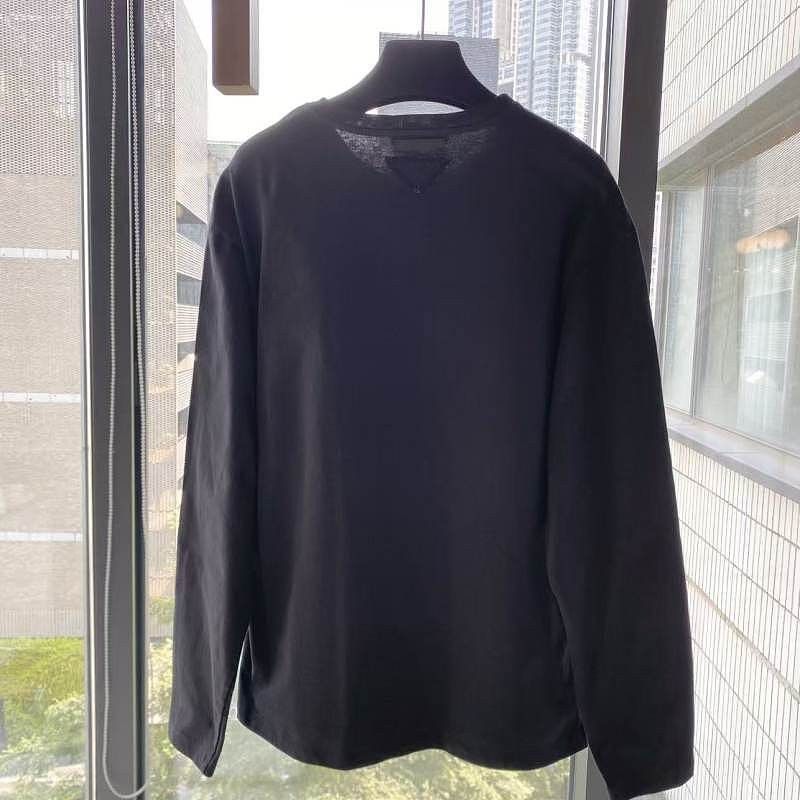 Prada Prada Embroidered Logo Long Sleeve T-Shirt Size S Size S / US 4 / IT 40 - 2 Thumbnail