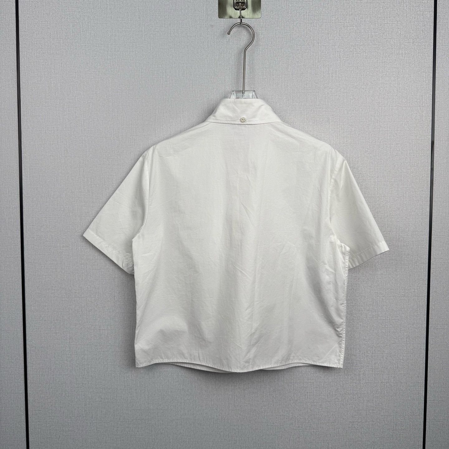 Prada Prada Poplin Logo Triangle Short Sleeve Shirt Size 42 Size M / US 6-8 / IT 42-44 - 2 Thumbnail