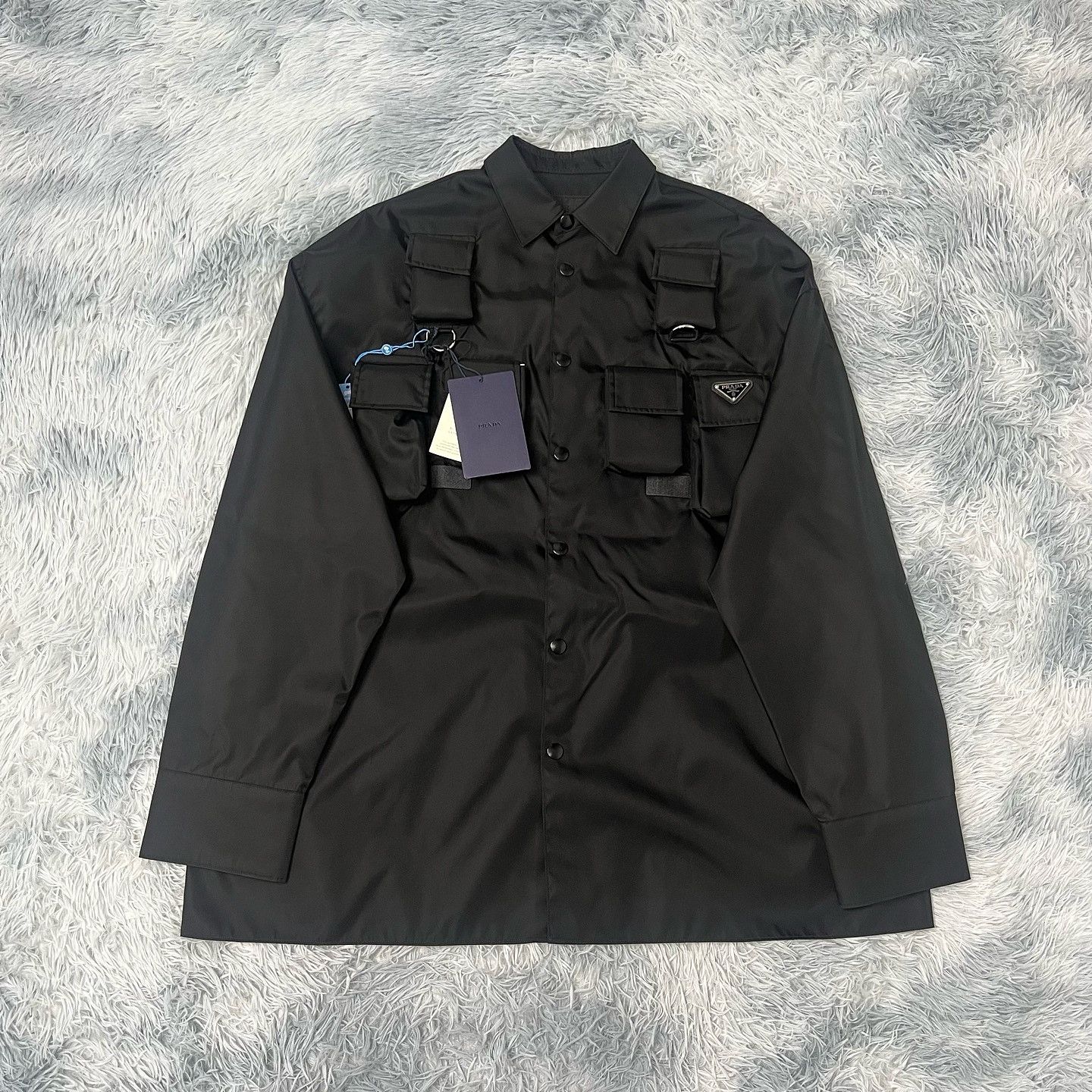 Prada Prada Re-Nylon Utility Shirt Size L Size US L / EU 52-54 / 3 - 7 Thumbnail
