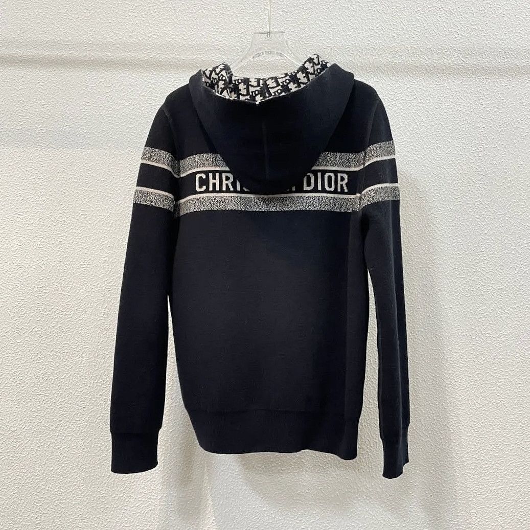 Dior Dior Oblique Knit Zip Hoodie Size 40 Size M / US 6-8 / IT 42-44 - 2 Thumbnail