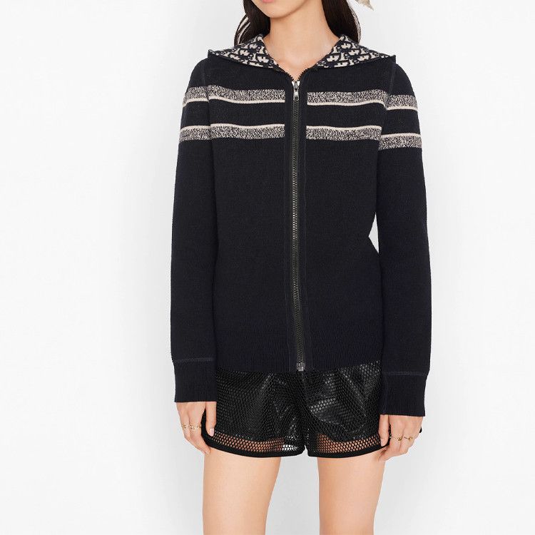 Dior Dior Oblique Knit Zip Hoodie Size 40 Size M / US 6-8 / IT 42-44 - 7 Thumbnail