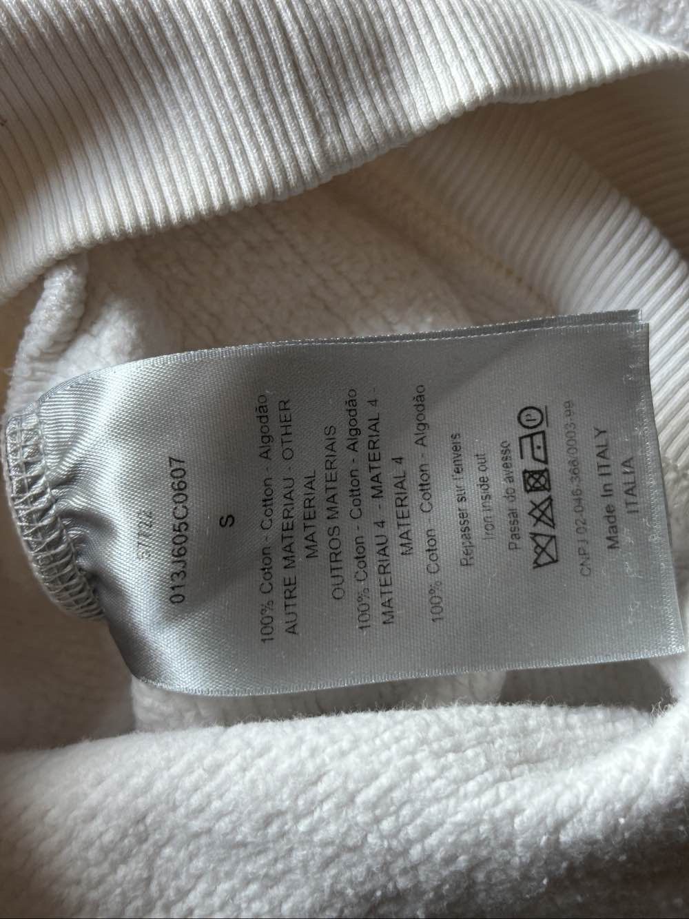 Dior Dior Oblique Terry Hoodie White Size S Size US S / EU 44-46 / 1 - 4 Thumbnail