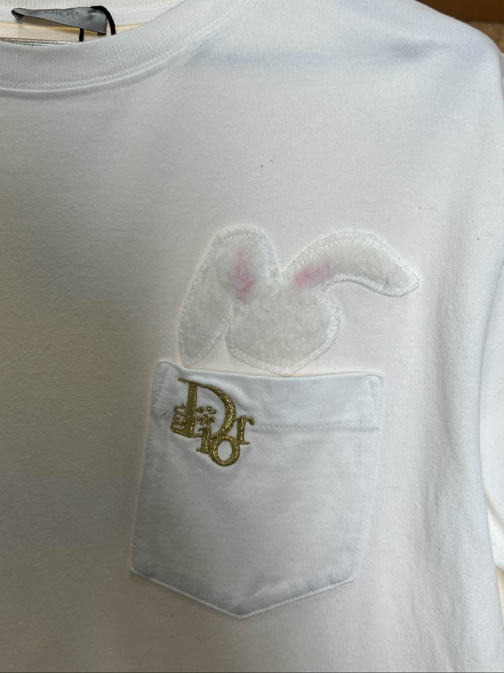 Dior Dior x ERL Rabbit Towel Patch T-Shirt Size M Size US M / EU 48-50 / 2 - 5 Thumbnail