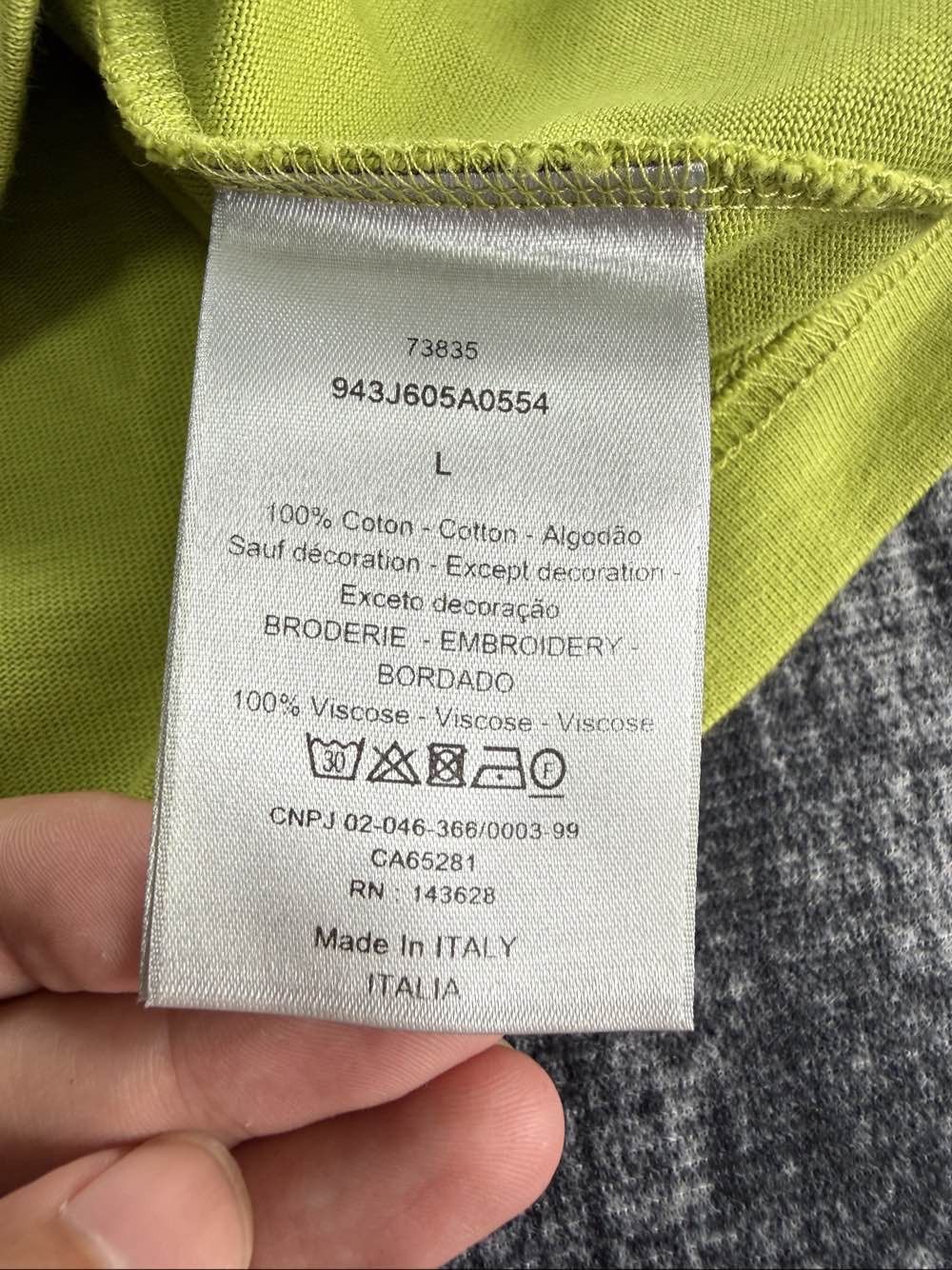 Dior Dior Green CD Logo T-Shirt Size L Size US L / EU 52-54 / 3 - 4 Thumbnail