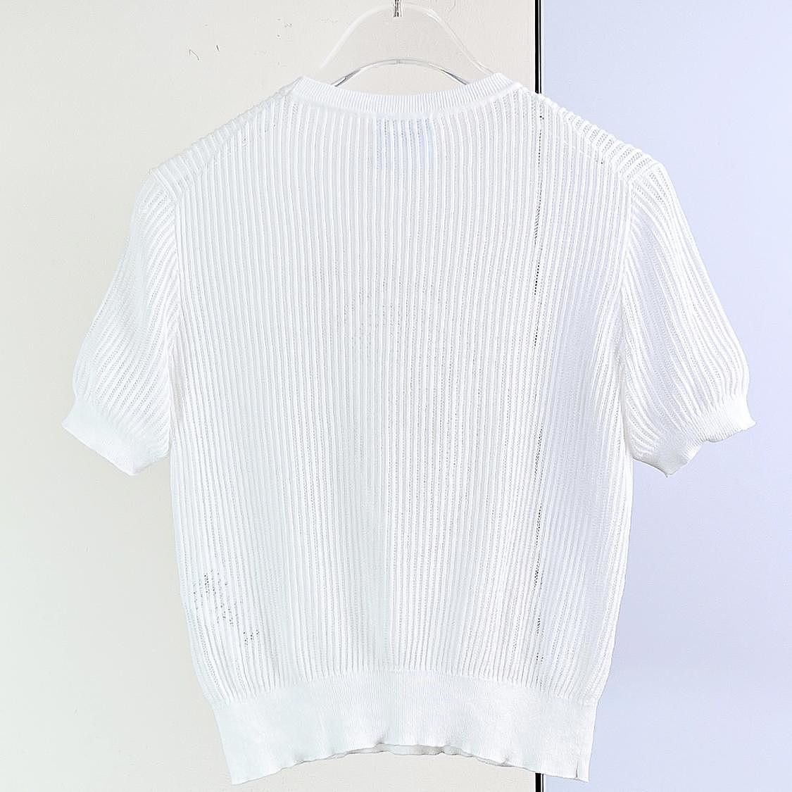 Dior Dior Lace Knit Short Sleeve Top Size 38 Size XS / US 0-2 / IT 36-38 - 2 Thumbnail