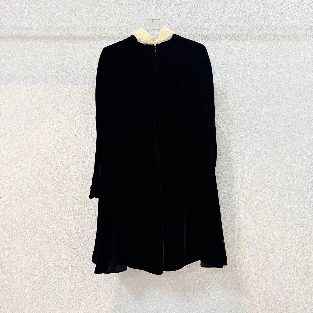 Dior Dior Velvet Lace Collar Mini Dress Size 36 Size XS / US 0-2 / IT 36-38 - 2 Thumbnail