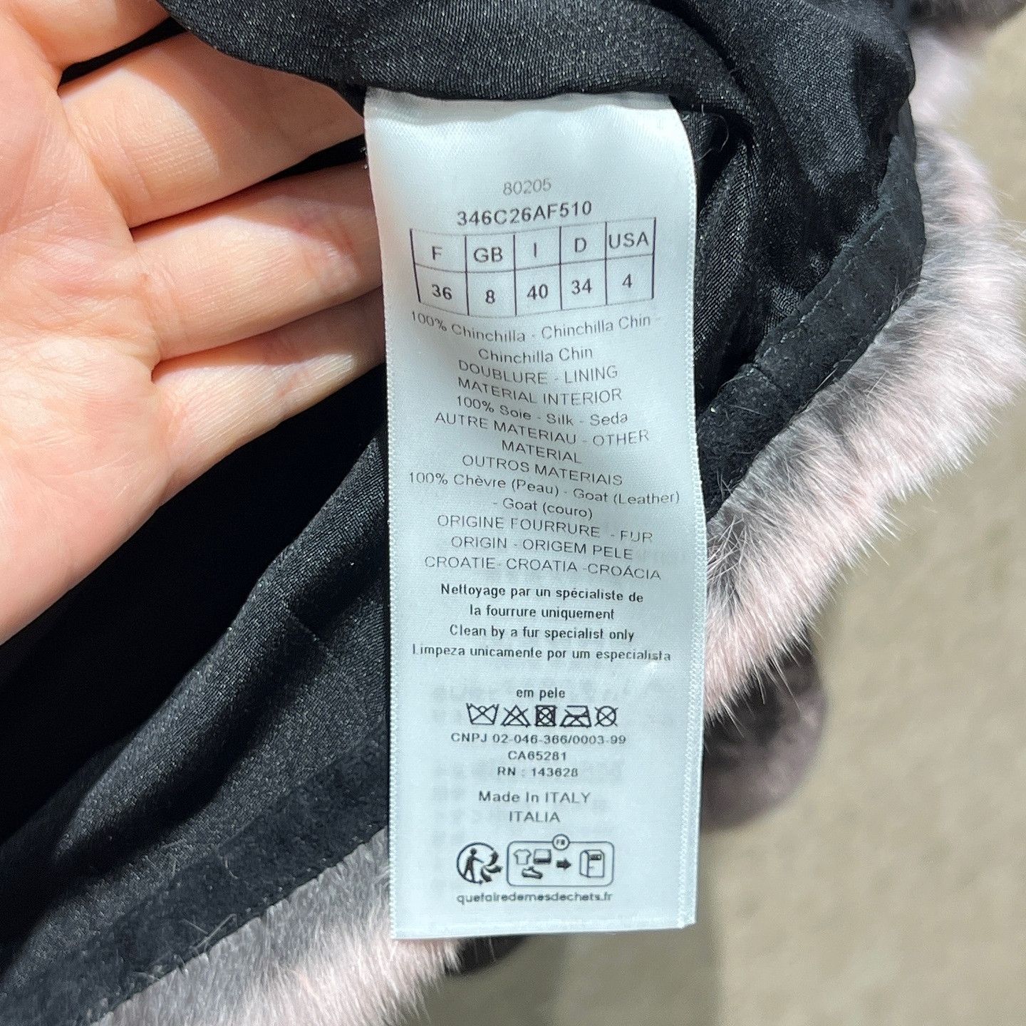 Dior Dior Chinchilla Fur Jacket Size FR 36 Size XS / US 0-2 / IT 36-38 - 4 Thumbnail