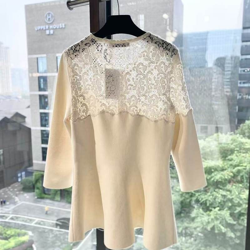Dior Dior Lace Panel Wool Sweater Size 40 Size M / US 6-8 / IT 42-44 - 2 Thumbnail