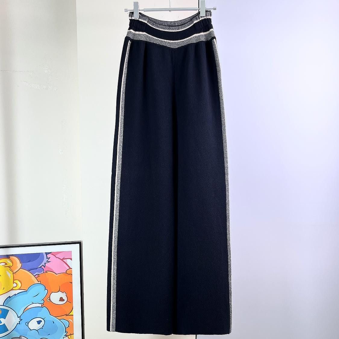 Dior Dior Cashmere Logo Trim Pants Size 38 Size 26" / US 2 / IT 38 - 2 Thumbnail