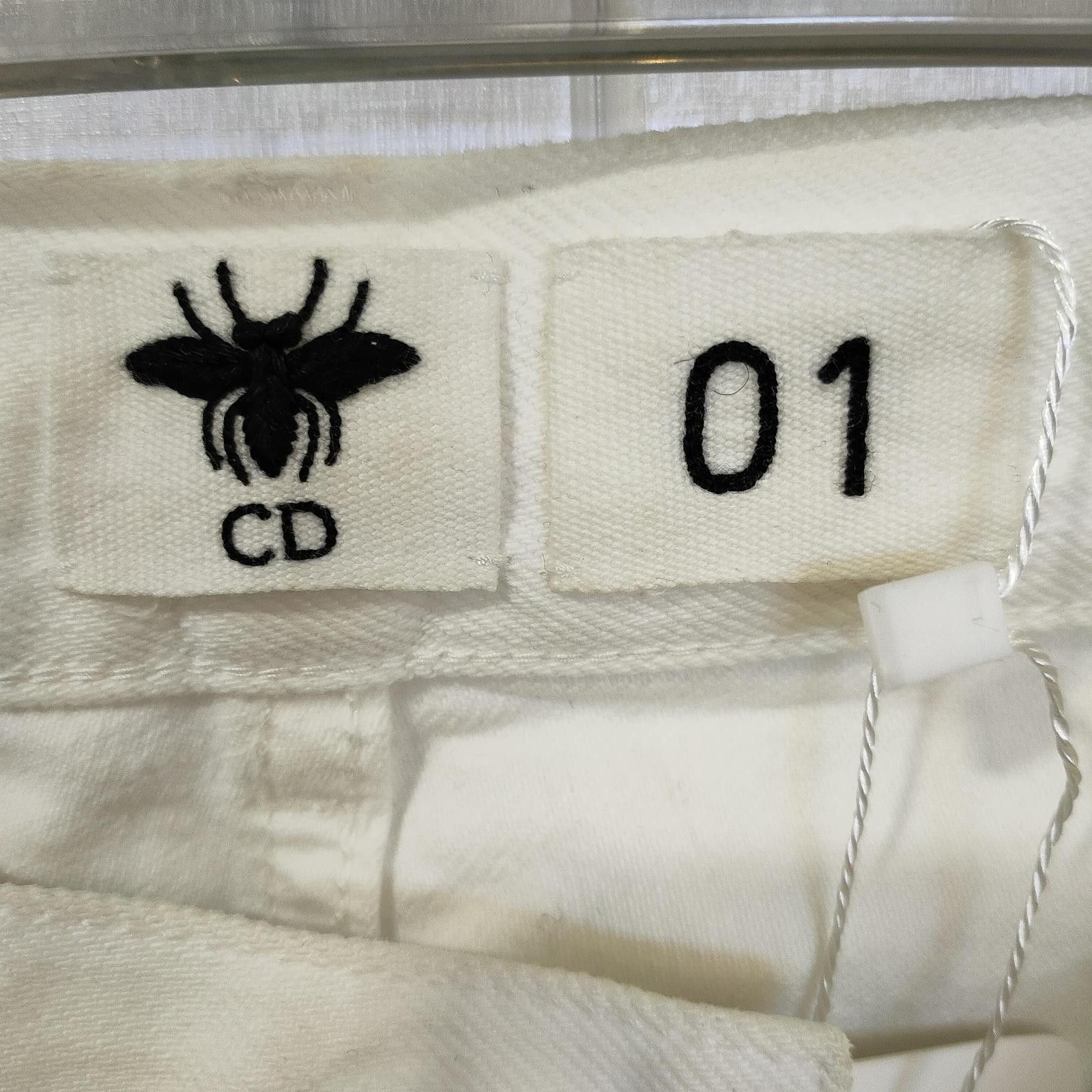 Dior Dior White Cotton Pants Size 34 Size 25" / US 0 / IT 36 - 3 Thumbnail