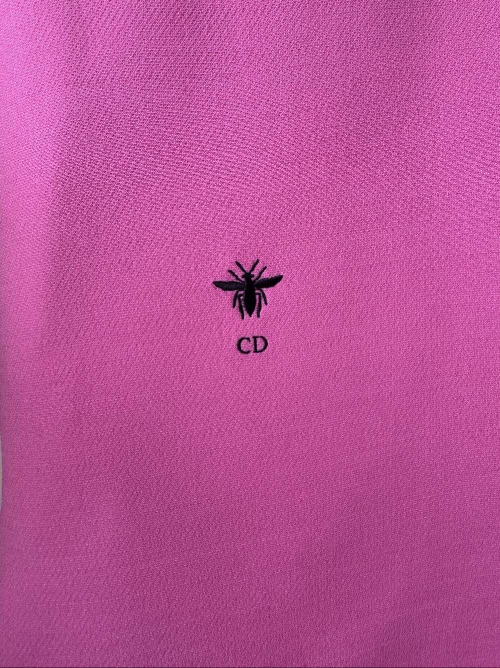 Dior Dior Pink Bee Embroidered Mini Dress Size FR 38 Size S / US 4 / IT 40 - 6 Thumbnail
