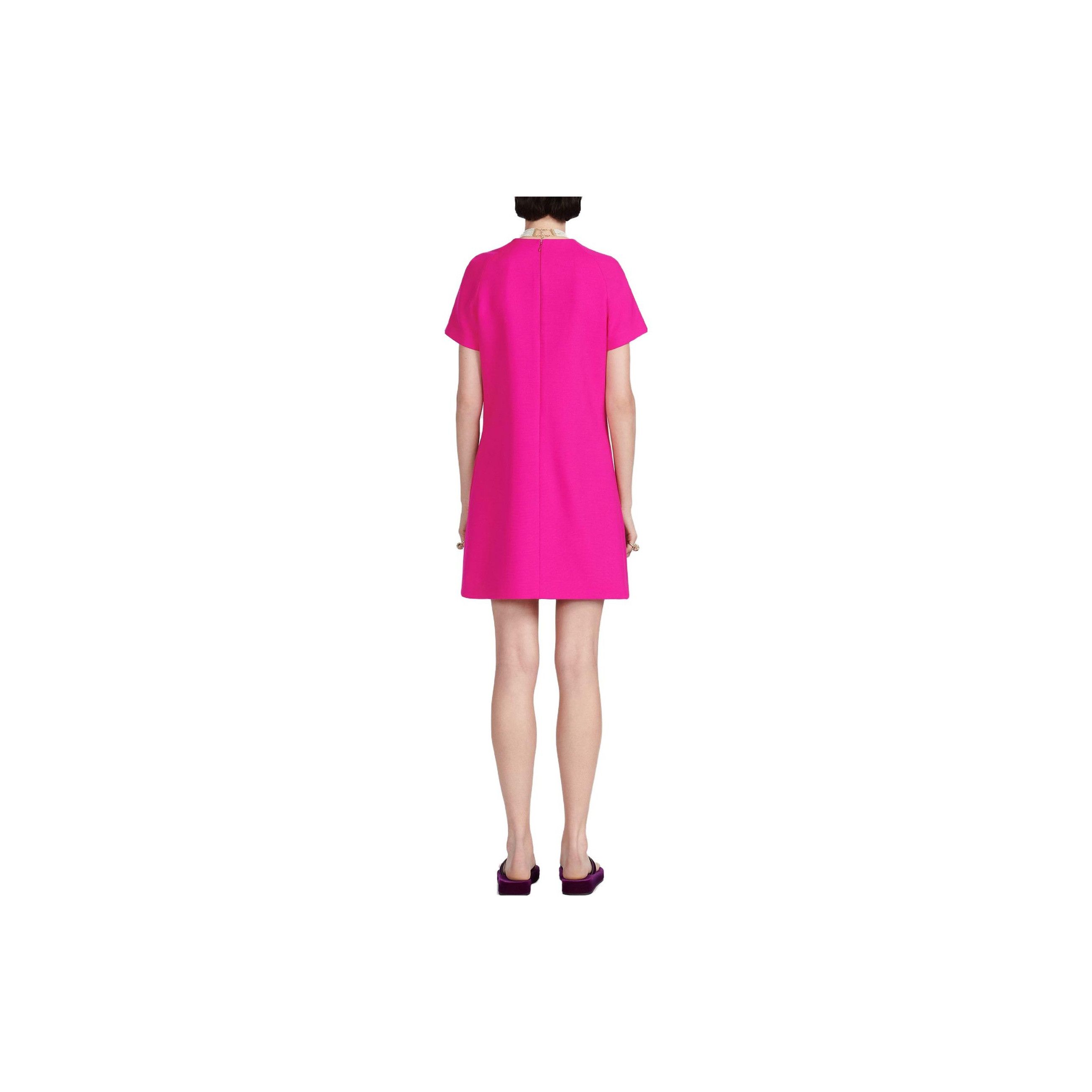 Dior Dior Pink Bee Embroidered Mini Dress Size FR 38 Size S / US 4 / IT 40 - 8 Thumbnail