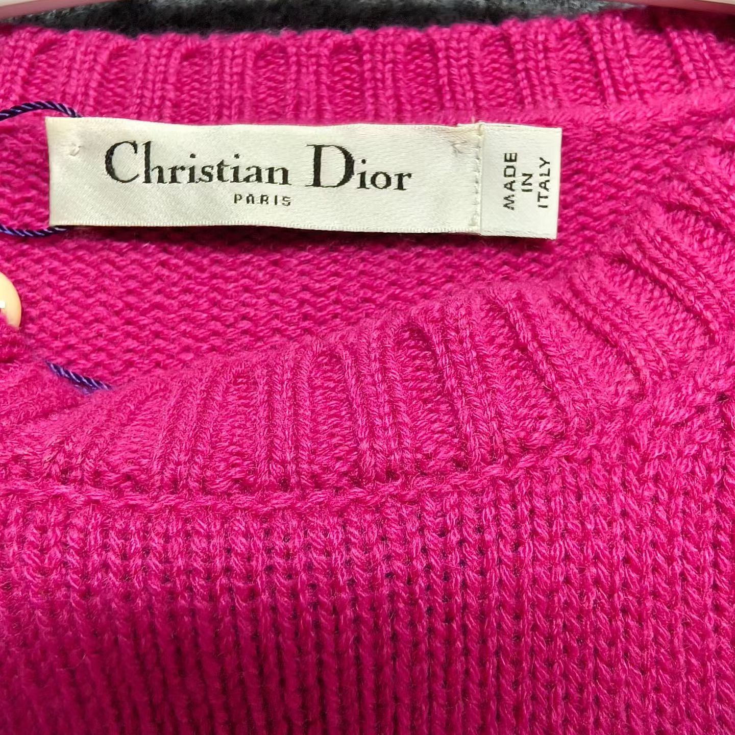 Dior Christian Dior Pink Cashmere Logo Short Sleeve Sweater 40 Size M / US 6-8 / IT 42-44 - 3 Thumbnail